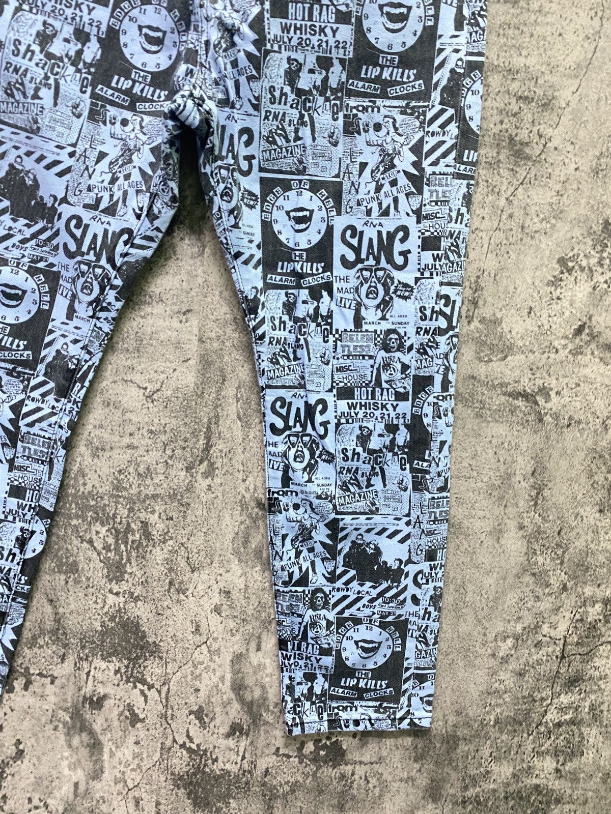 Japanese Brand FullPrinted RNA SLANG Comic Punk Hysteric Style Pant Size US 31 - 7 Thumbnail