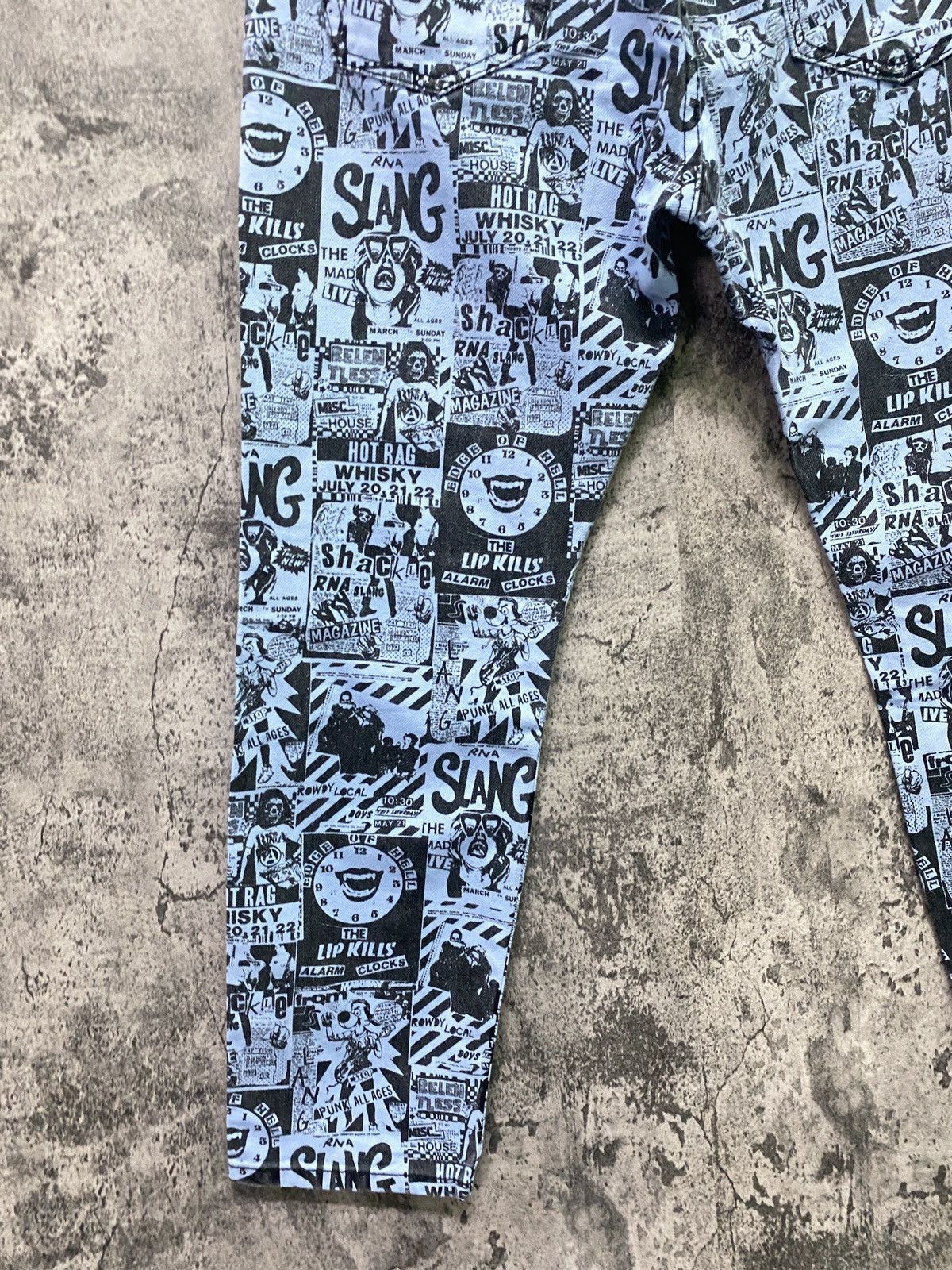 Japanese Brand FullPrinted RNA SLANG Comic Punk Hysteric Style Pant Size US 31 - 13 Thumbnail