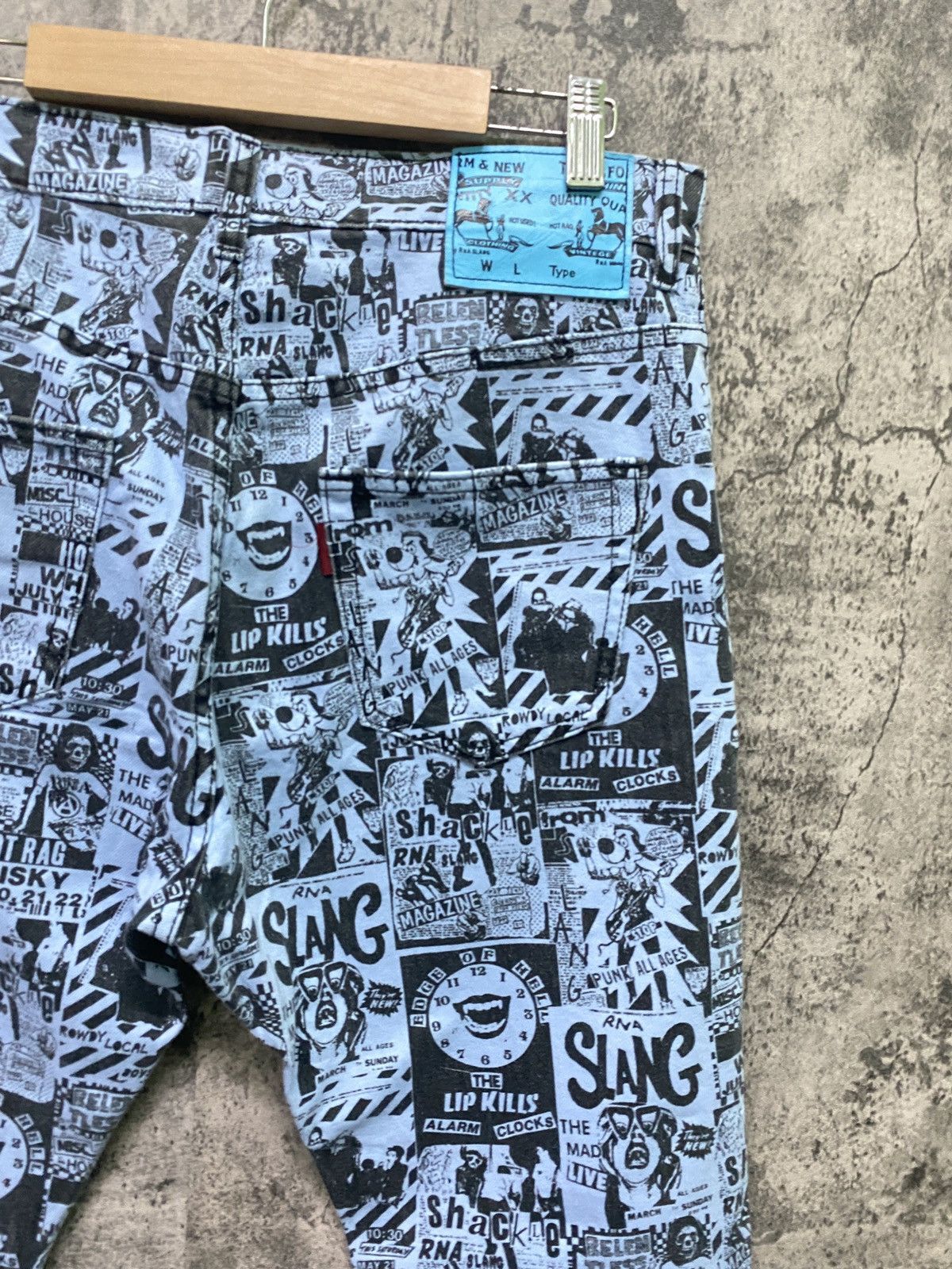 Japanese Brand FullPrinted RNA SLANG Comic Punk Hysteric Style Pant Size US 31 - 12 Thumbnail