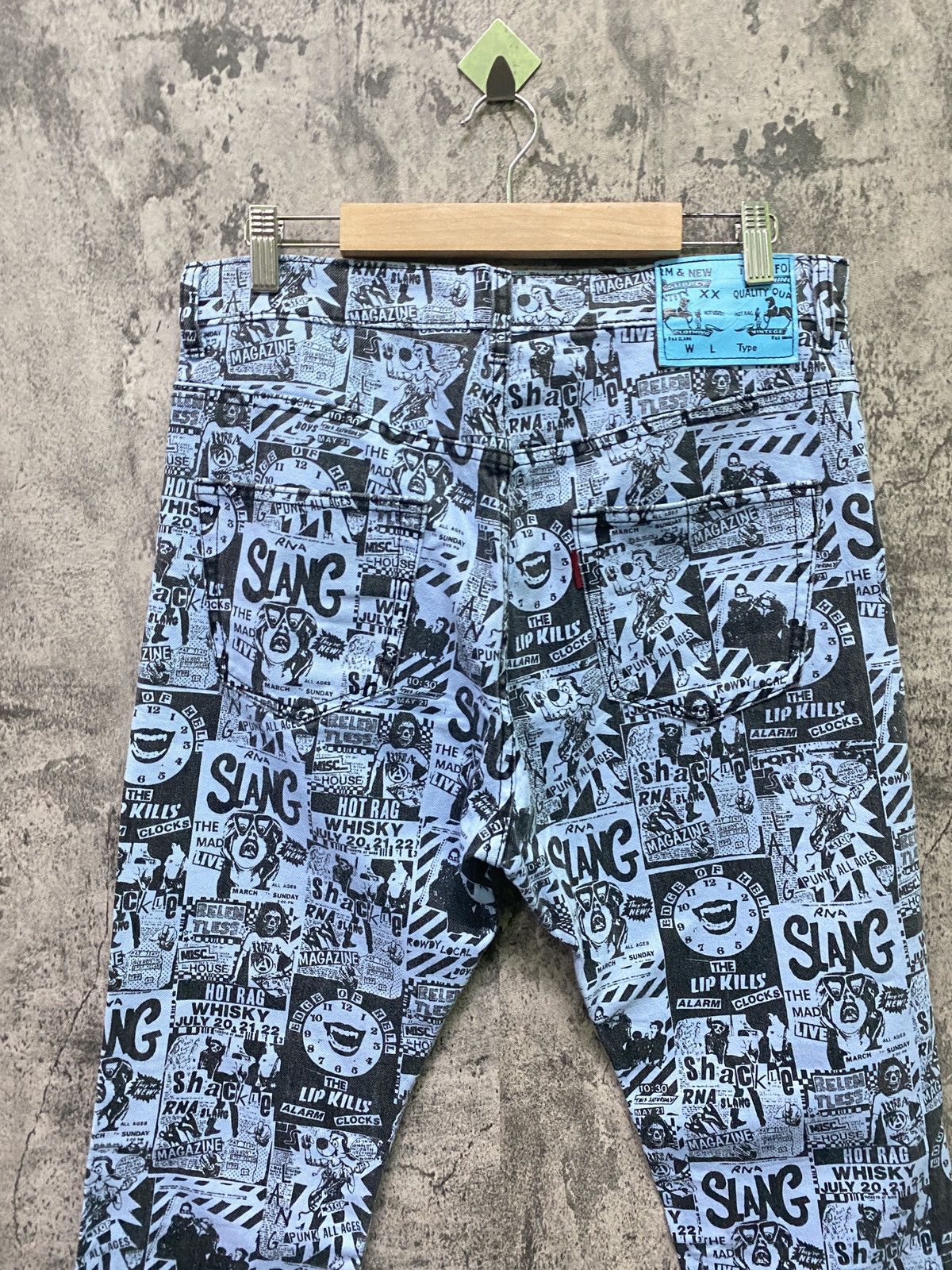 Japanese Brand FullPrinted RNA SLANG Comic Punk Hysteric Style Pant Size US 31 - 10 Thumbnail