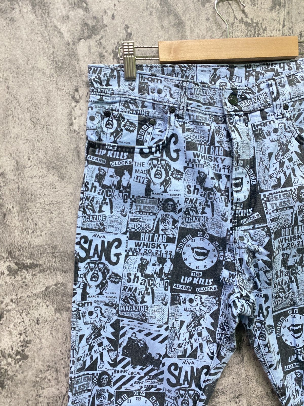 Japanese Brand FullPrinted RNA SLANG Comic Punk Hysteric Style Pant Size US 31 - 4 Thumbnail