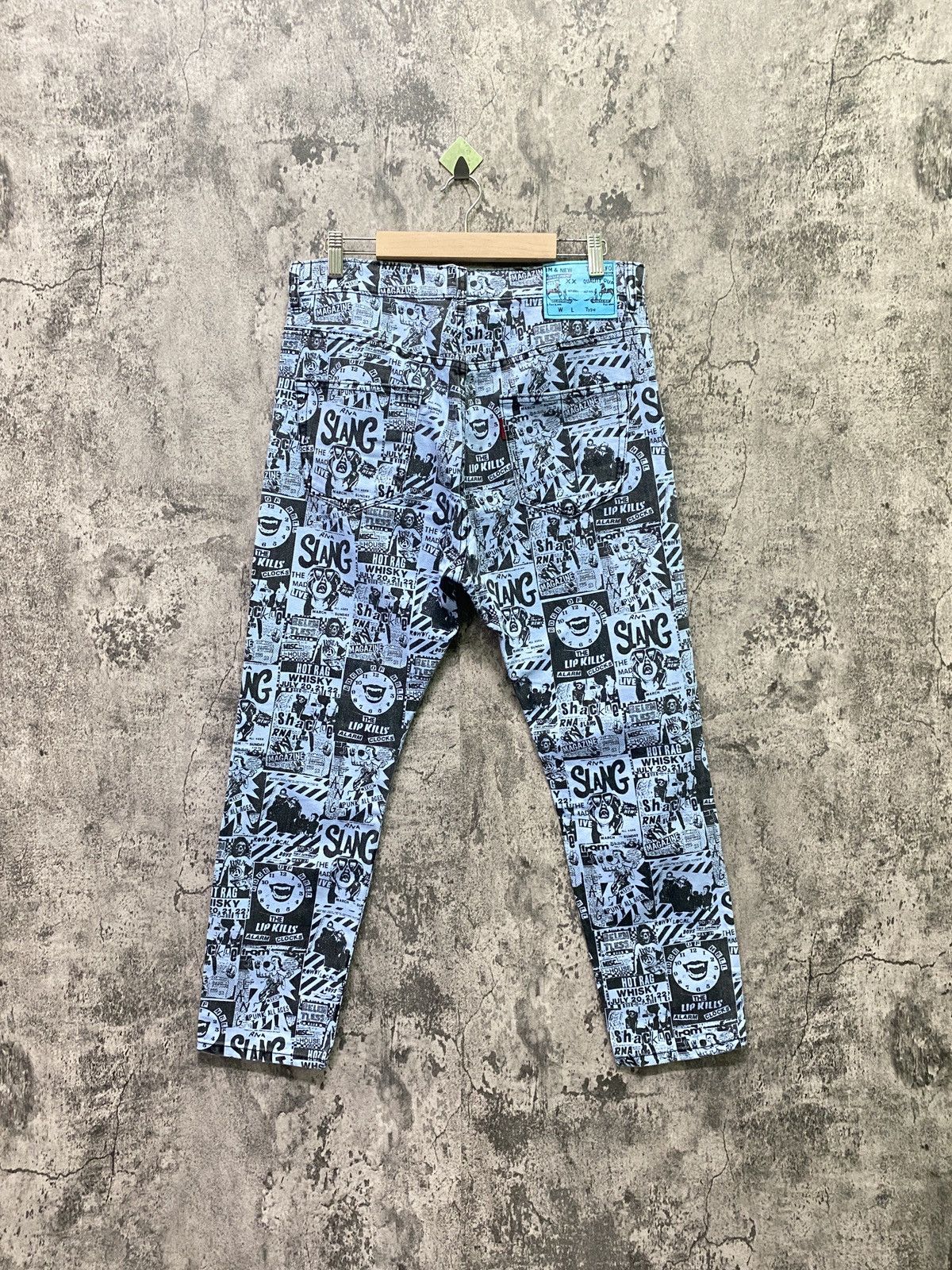 Japanese Brand FullPrinted RNA SLANG Comic Punk Hysteric Style Pant Size US 31 - 2 Thumbnail