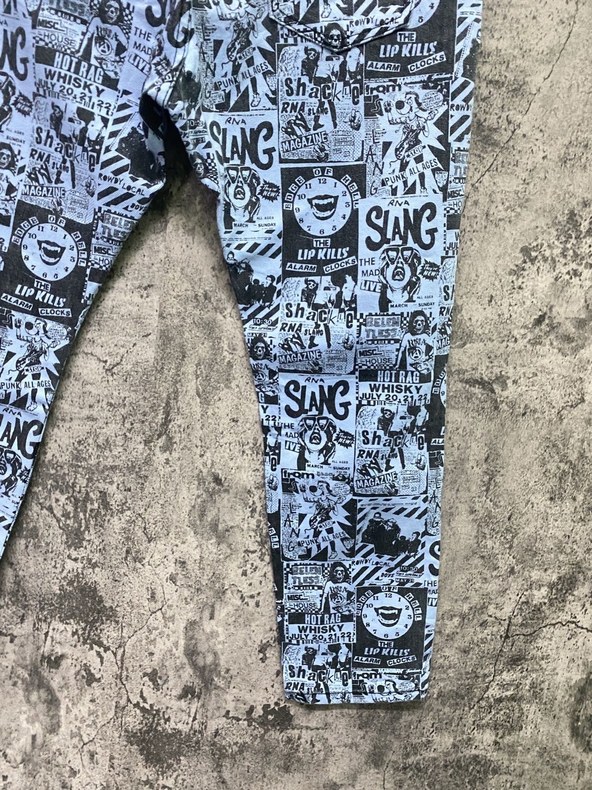 Japanese Brand FullPrinted RNA SLANG Comic Punk Hysteric Style Pant Size US 31 - 14 Thumbnail