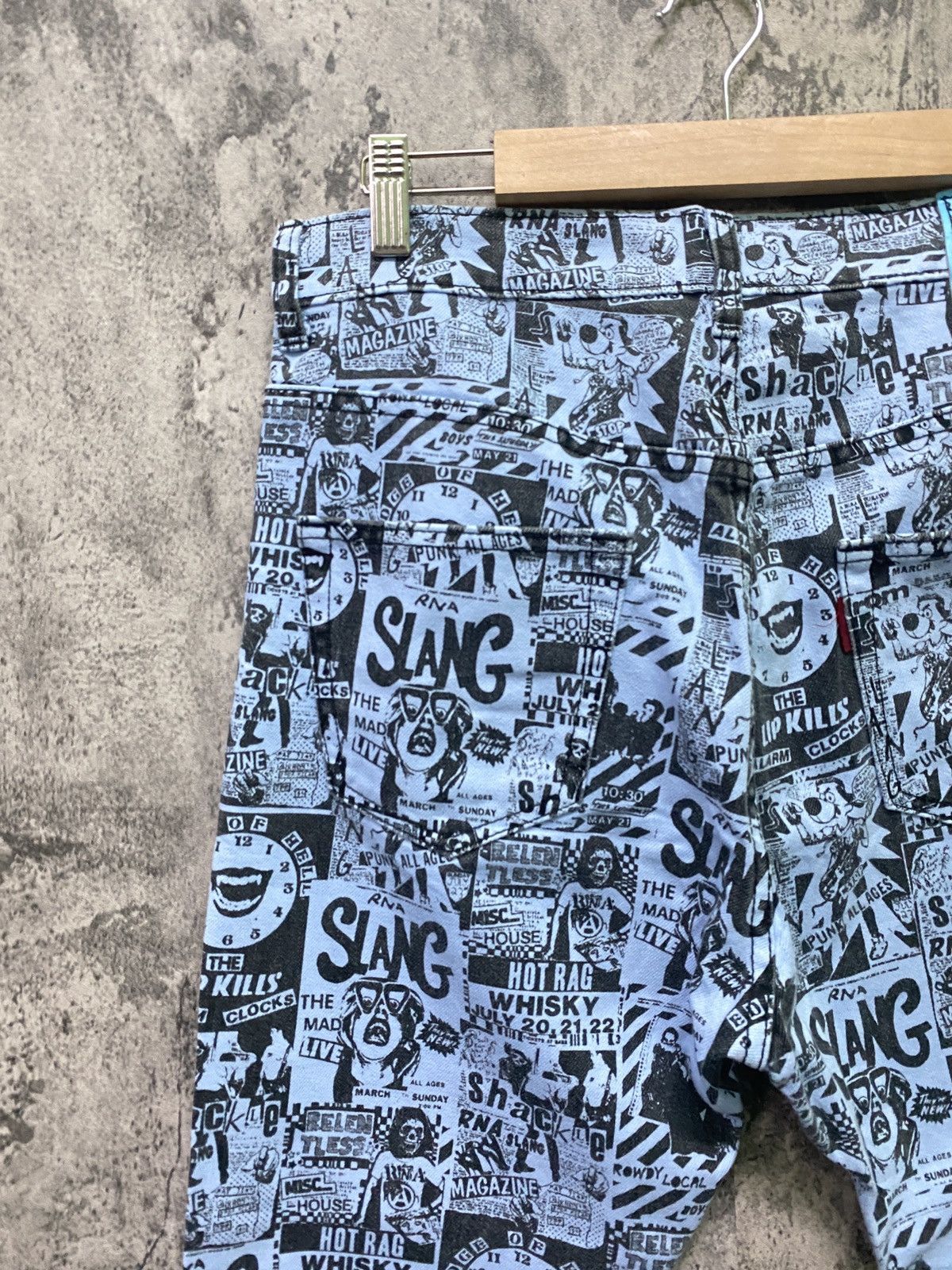 Japanese Brand FullPrinted RNA SLANG Comic Punk Hysteric Style Pant Size US 31 - 11 Thumbnail