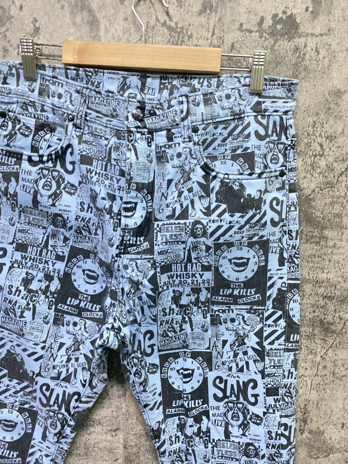 Japanese Brand FullPrinted RNA SLANG Comic Punk Hysteric Style Pant Size US 31 - 5 Thumbnail