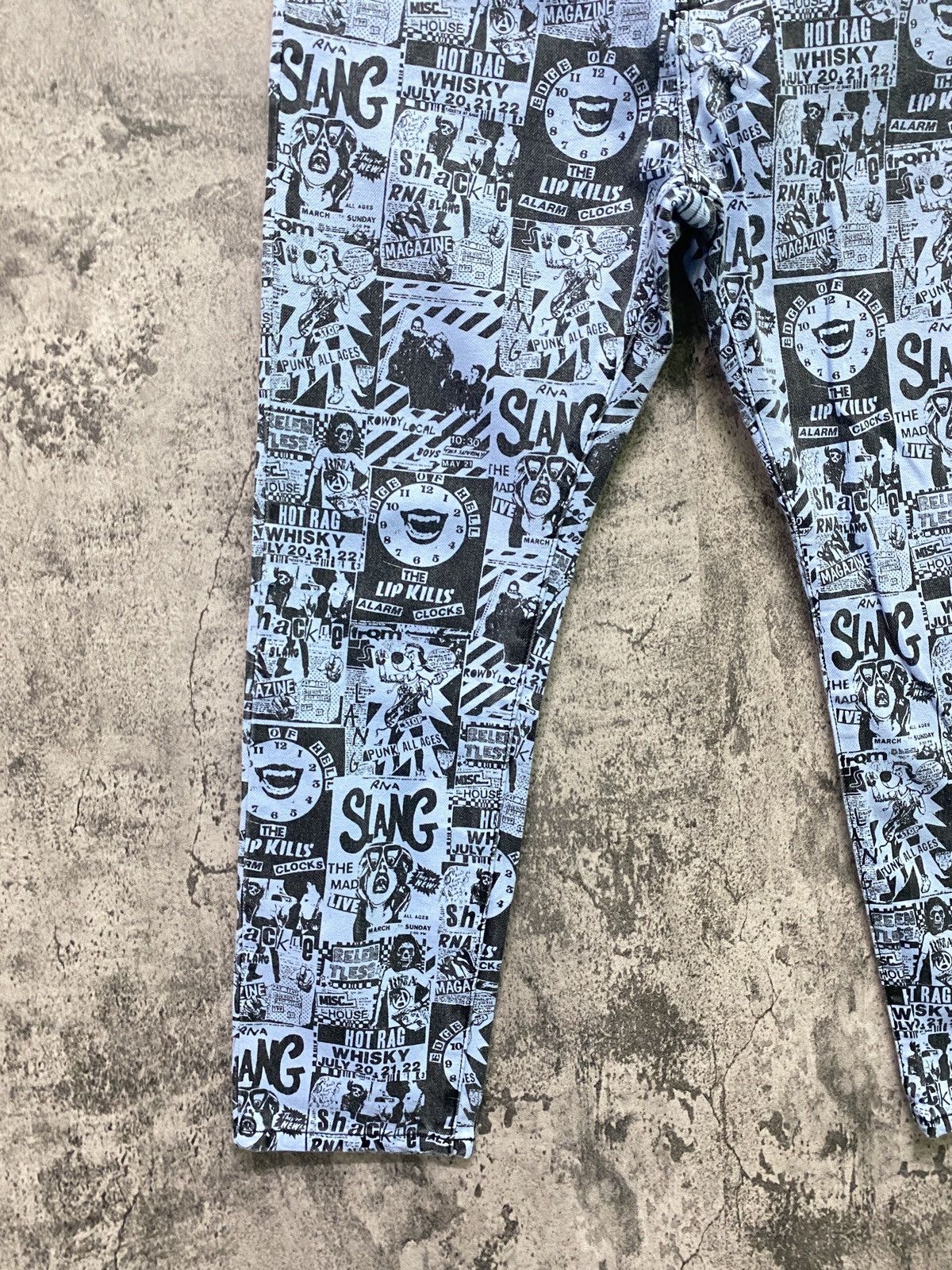 Japanese Brand FullPrinted RNA SLANG Comic Punk Hysteric Style Pant Size US 31 - 6 Thumbnail