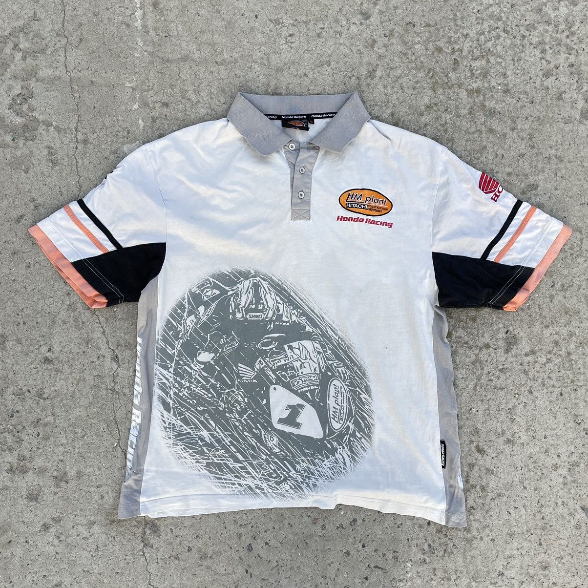 Honda Vintage Honda Polo 90s Racing Big Logo T-shirts Moto USA Size US XL / EU 56 / 4 - 1 Thumbnail