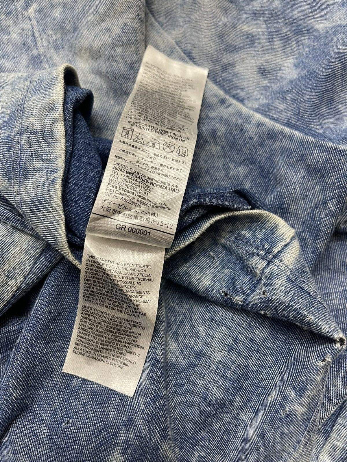 Diesel Thrashed Acid wash Distressed Shirts Size US S / EU 44-46 / 1 - 15 Thumbnail