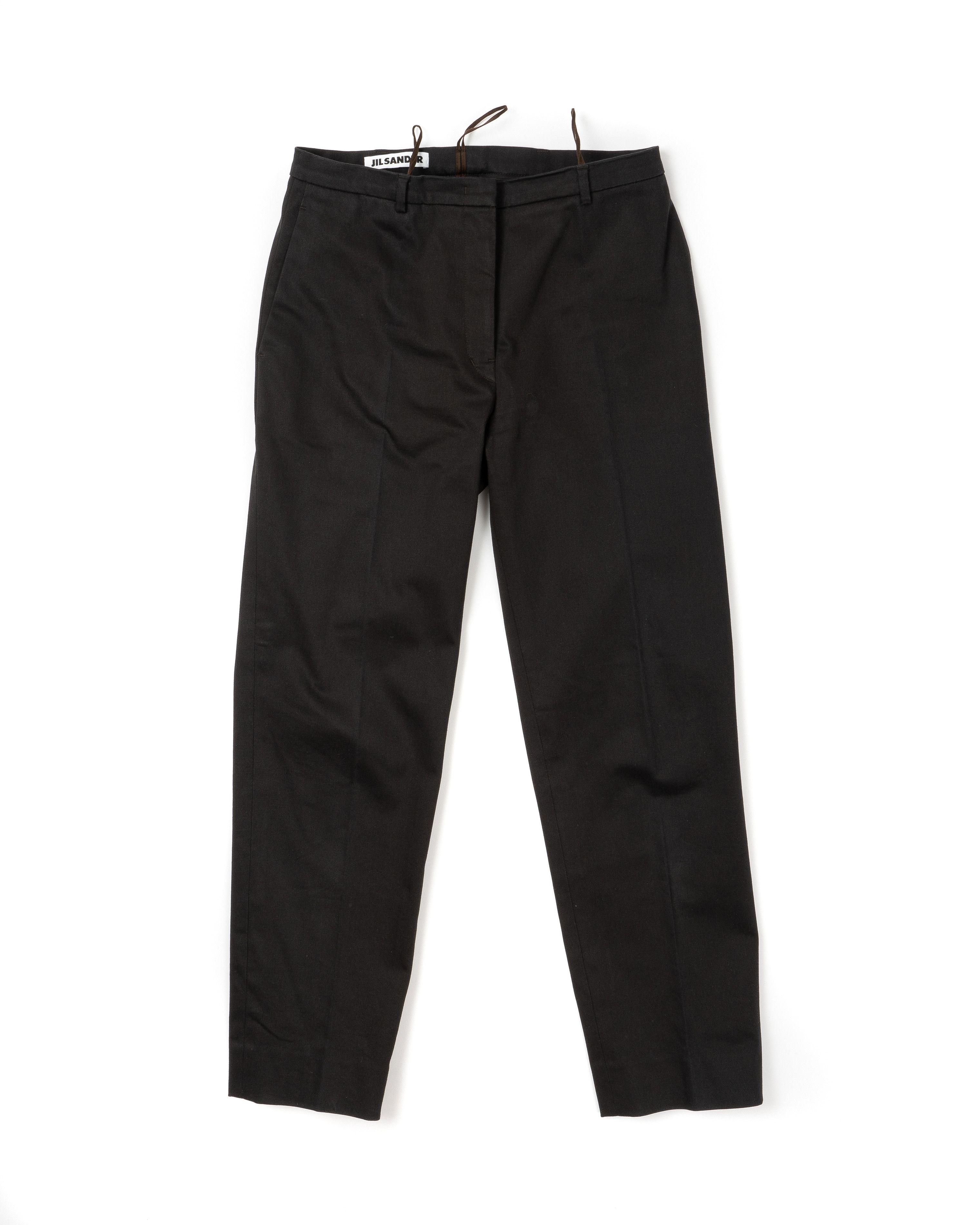 image of Jil Sander Cotton Pants in Black, Women's (Size 24)