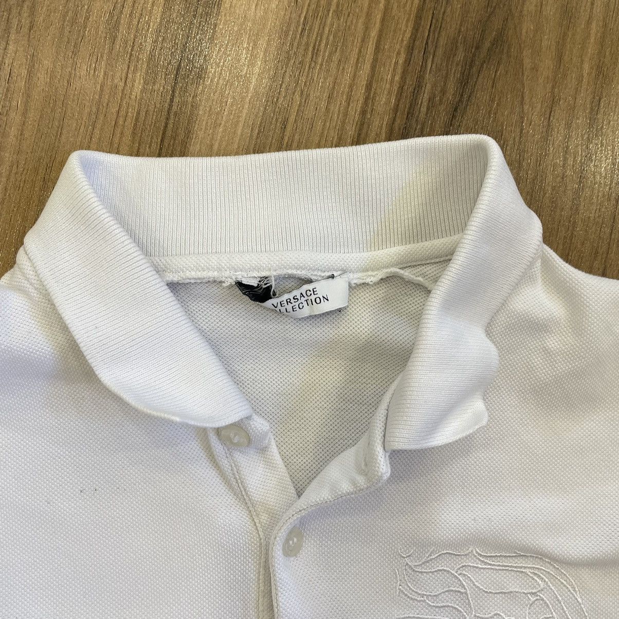 Versace Vintage Versace Polo T-shirts Italy 90s Stretwear Distressed Size US L / EU 52-54 / 3 - 21 Thumbnail