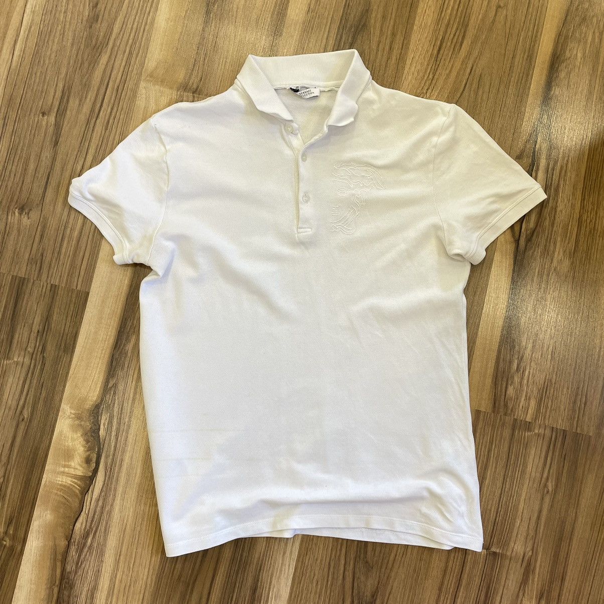 Versace Vintage Versace Polo T-shirts Italy 90s Stretwear Distressed Size US L / EU 52-54 / 3 - 13 Thumbnail