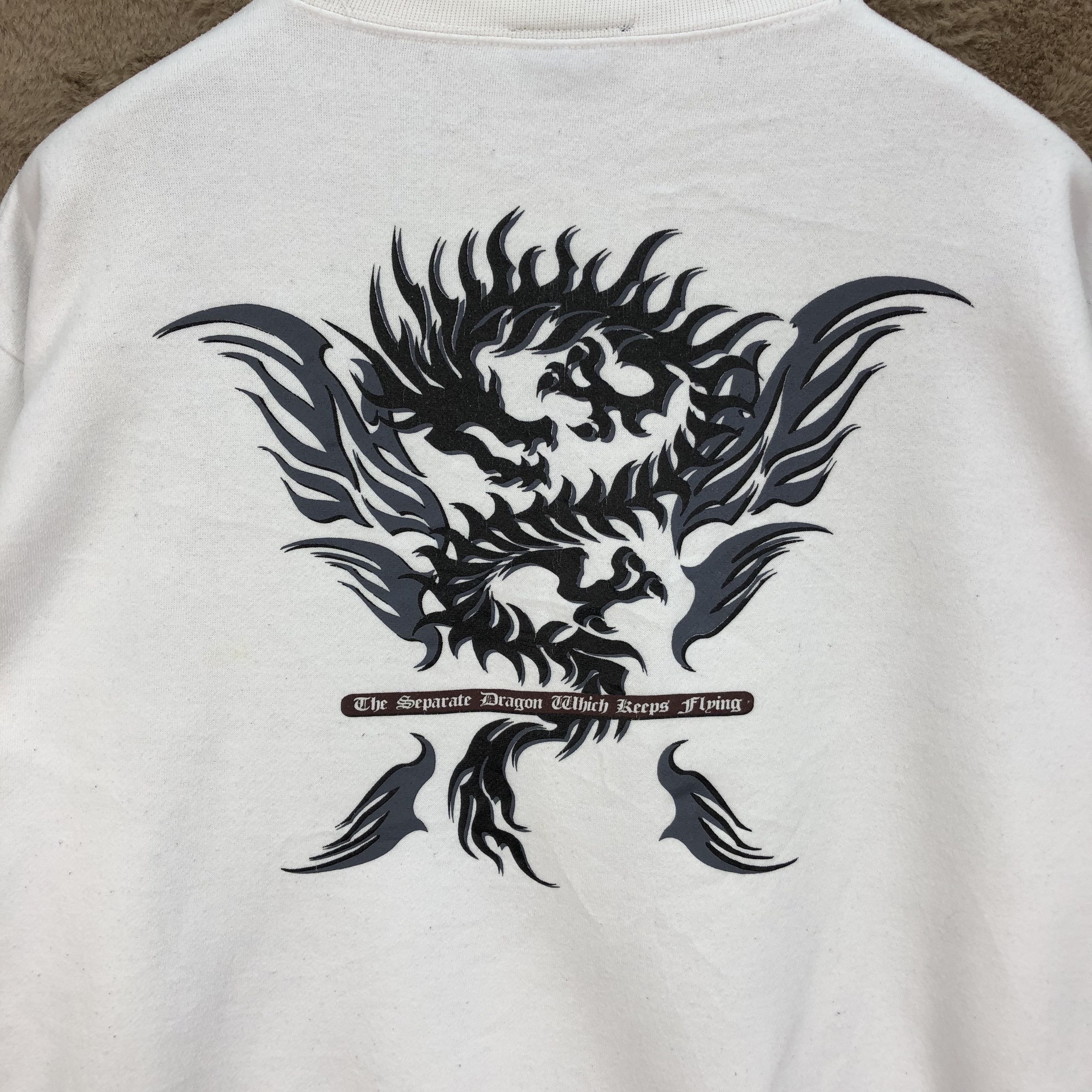The Separate Dragon Which Keeps Flying Sweatshirts 4985-25 in White, Men's — image 2 of 6