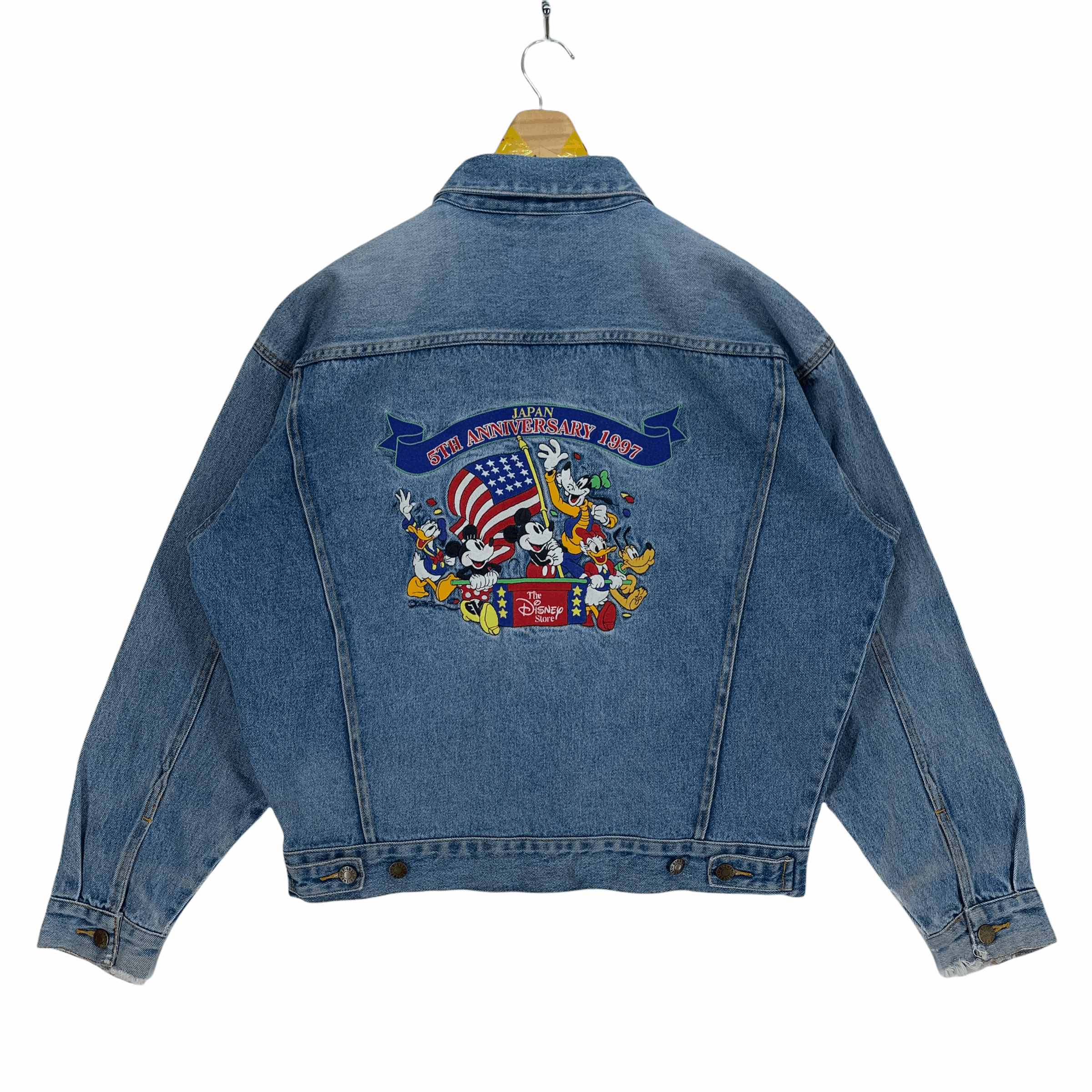 Disney Japan 5th Anniversary 97' Embroidery Denim Jacket #3289-117 Size US S / EU 44-46 / 1 - 1 Thumbnail