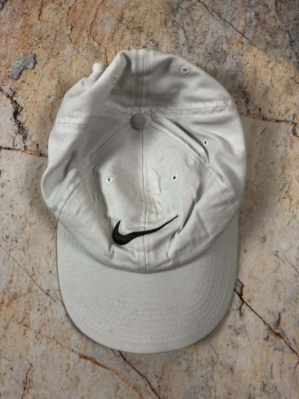 Nike × Vintage Nike vintage white vintage cap big logo Size ONE SIZE - 2 Thumbnail