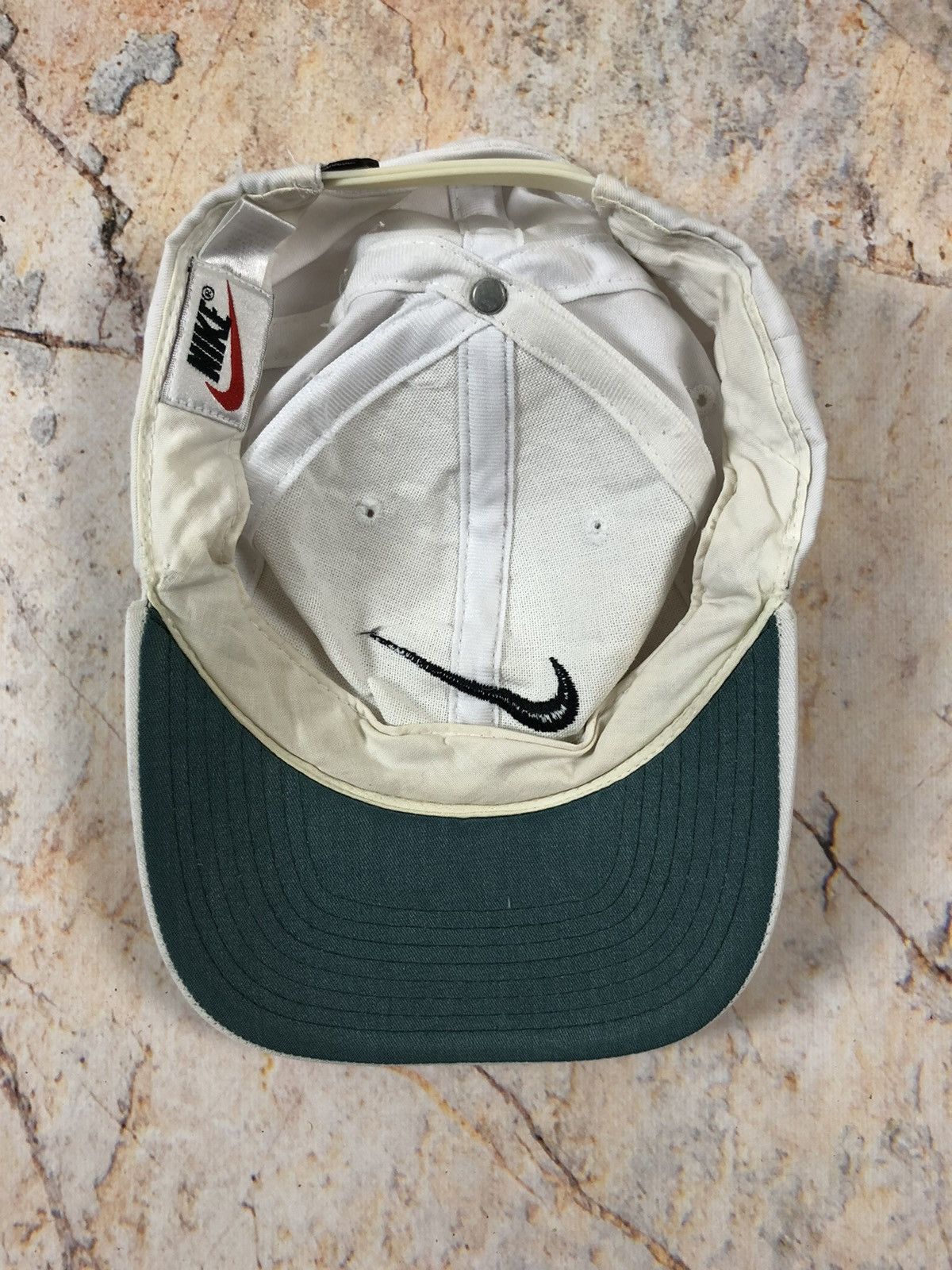 Nike × Vintage Nike vintage white vintage cap big logo Size ONE SIZE - 5 Thumbnail