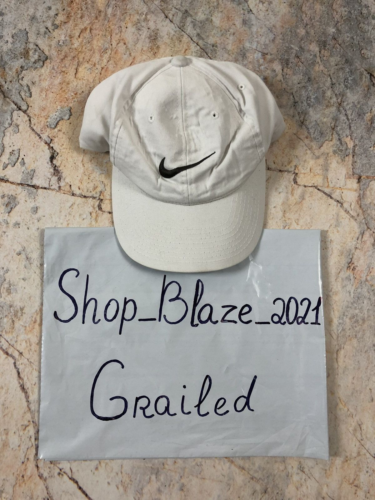 Nike × Vintage Nike vintage white vintage cap big logo Size ONE SIZE - 3 Thumbnail