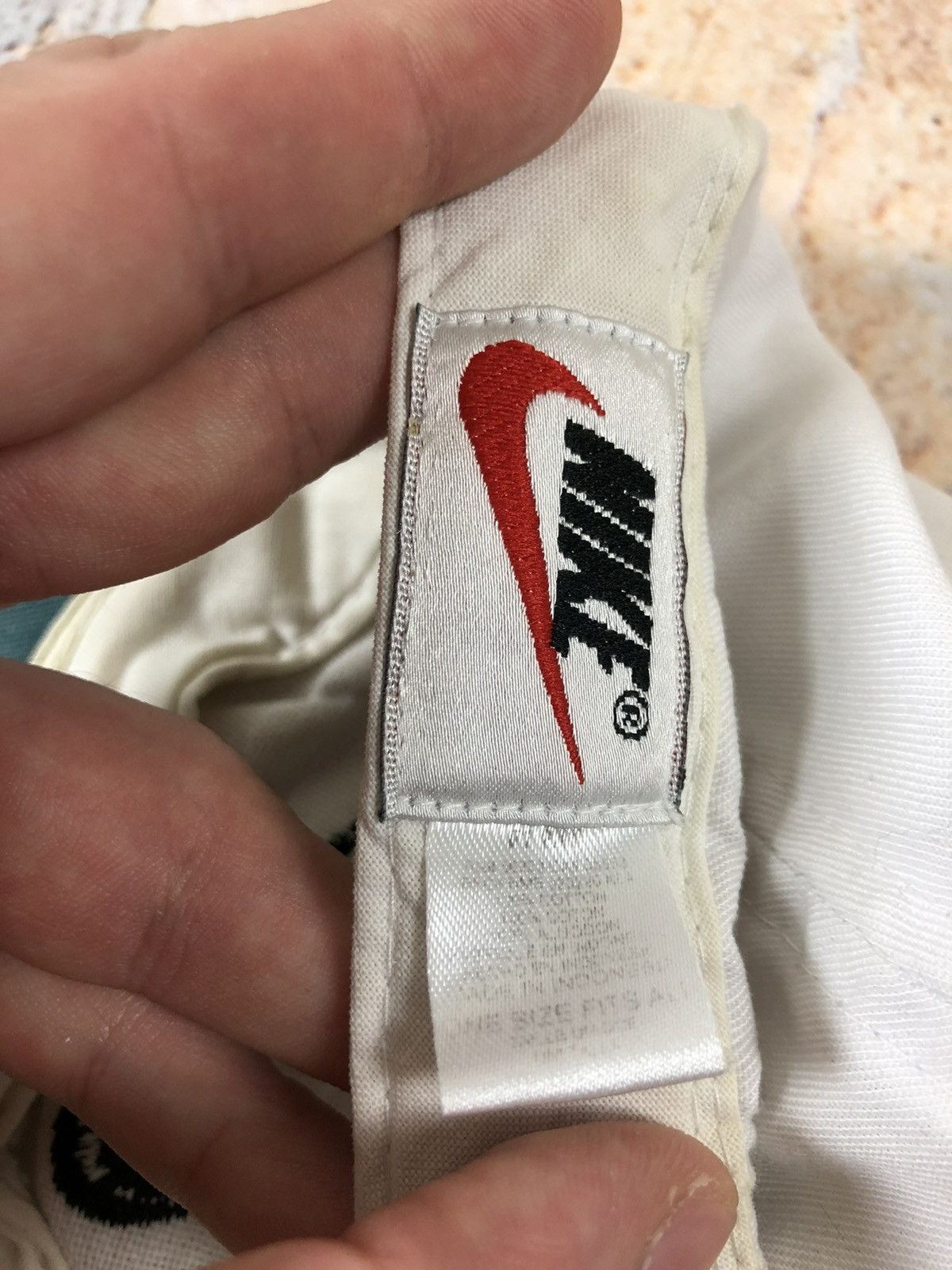 Nike × Vintage Nike vintage white vintage cap big logo Size ONE SIZE - 6 Thumbnail