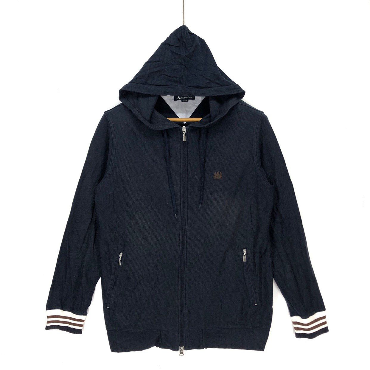 Aquascutum Aquascutum Made In Japan Zipper Hoodie #1058-37 Size US M / EU 48-50 / 2 - 1 Thumbnail
