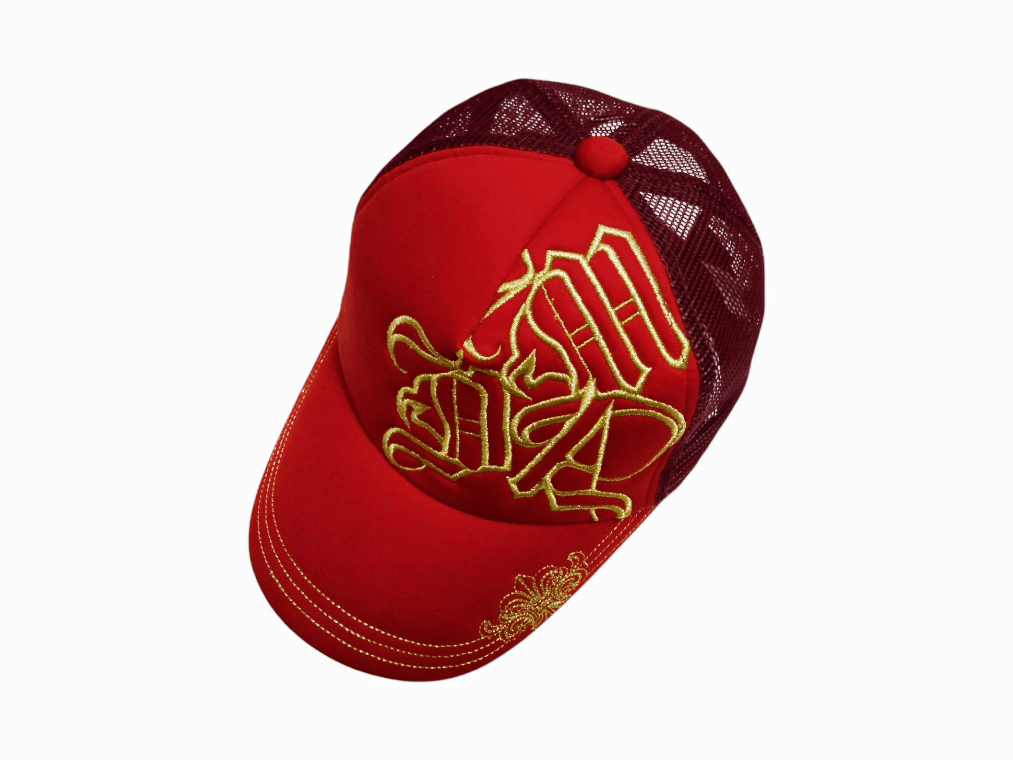Japanese Brand RARE EMBROIDERED OLDE ENGLISH LETTERS TRUCKER HAT Size ONE SIZE - 6 Thumbnail