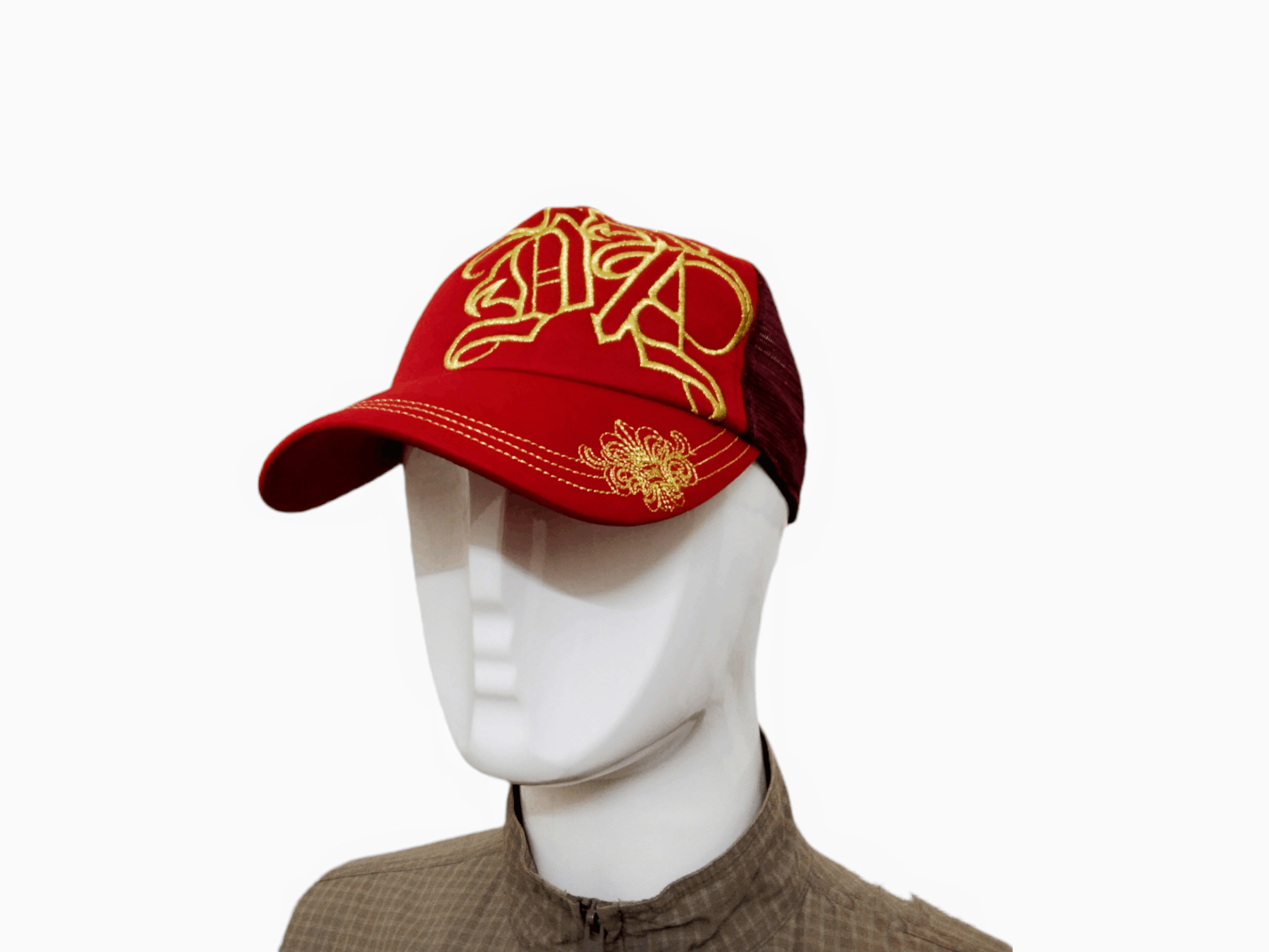 Japanese Brand RARE EMBROIDERED OLDE ENGLISH LETTERS TRUCKER HAT Size ONE SIZE - 2 Thumbnail