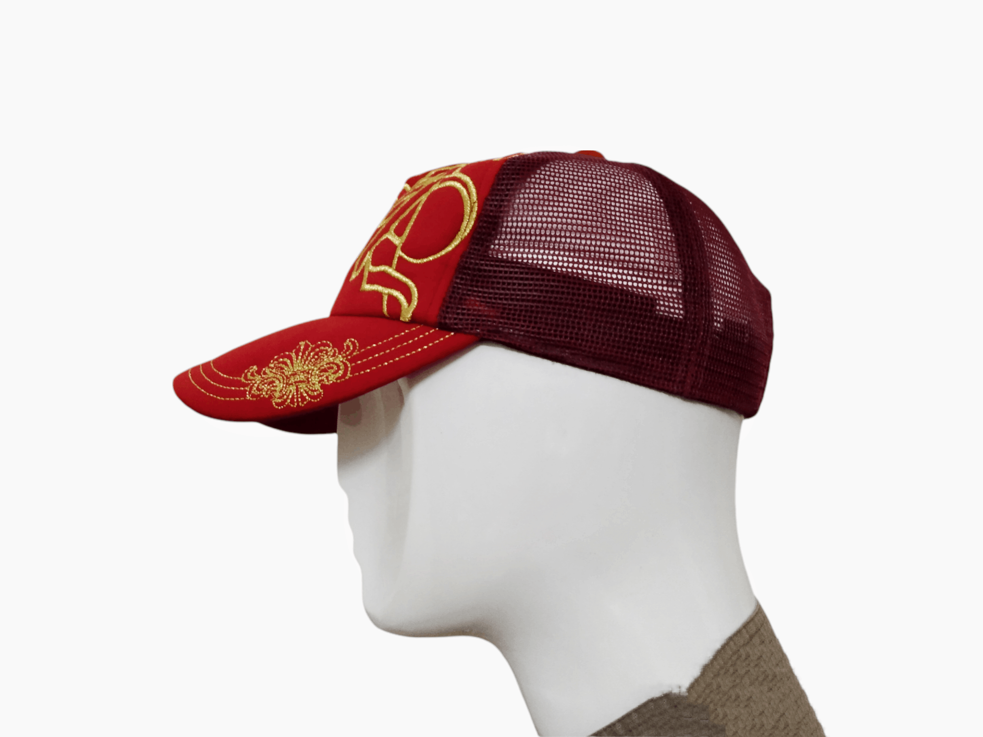 Japanese Brand RARE EMBROIDERED OLDE ENGLISH LETTERS TRUCKER HAT Size ONE SIZE - 3 Thumbnail