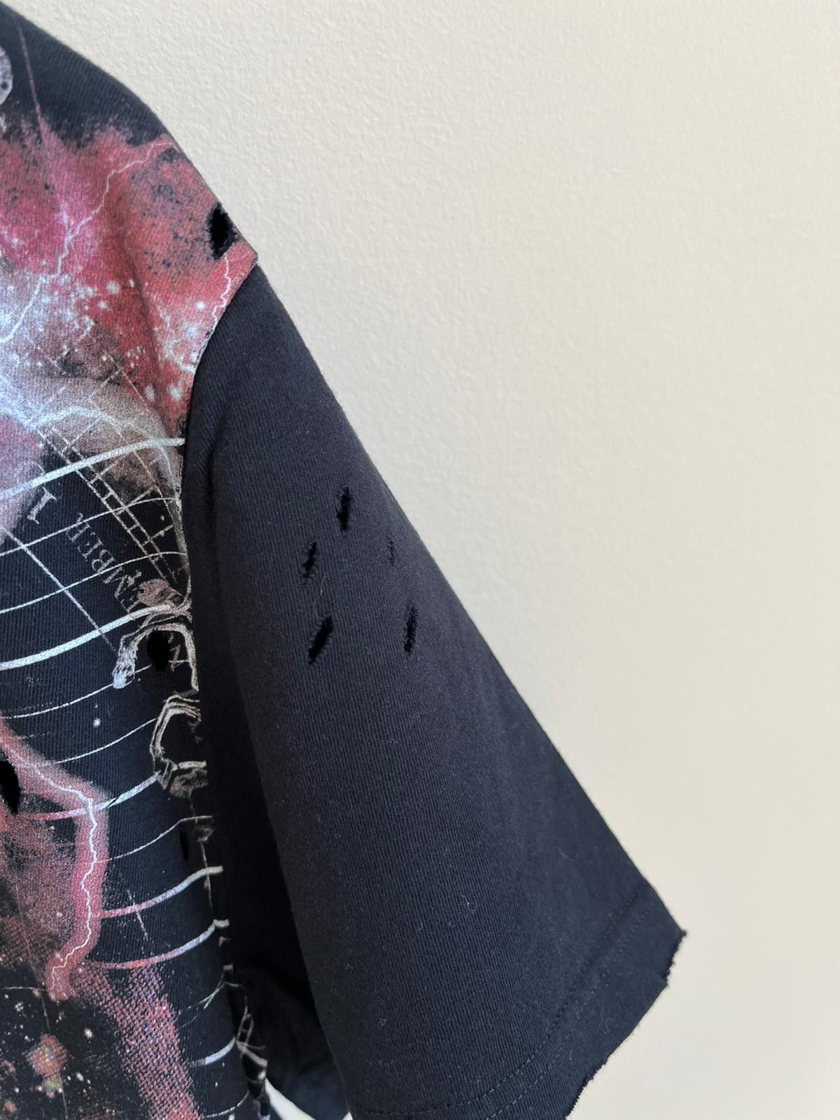 Balmain o1rshd1 Galaxy Logo Tee in Black / Multi Size US XL / EU 56 / 4 - 14 Thumbnail