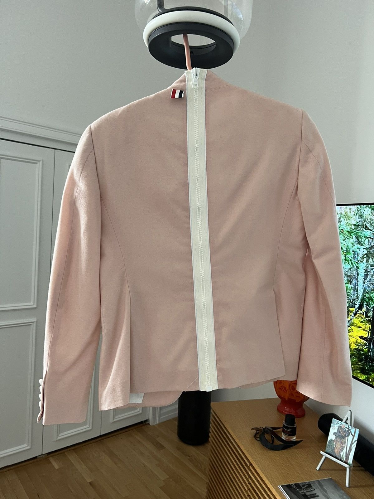 Thom Browne Thom Browne SS17 look 5 pink back zip jacket sz 0 Size 36S - 2 Thumbnail