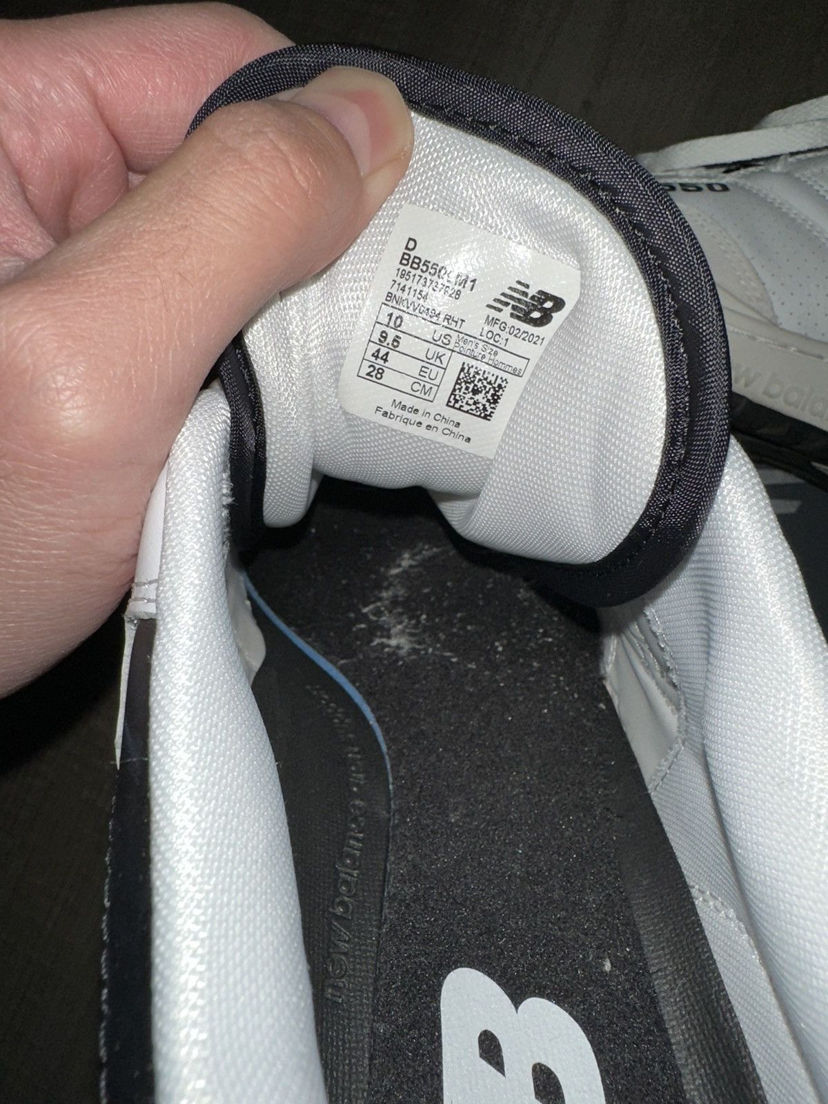 New Balance New Balance 550 Sea Salt Black Size US 10 / EU 43 - 6 Thumbnail