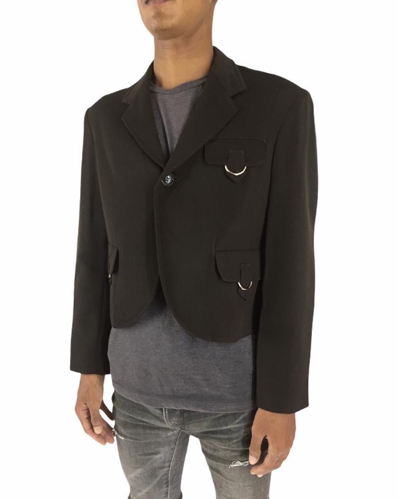 image of Ss96 Yohji Yamamoto Cropped Jacket in Brown, Men's (Size Medium)