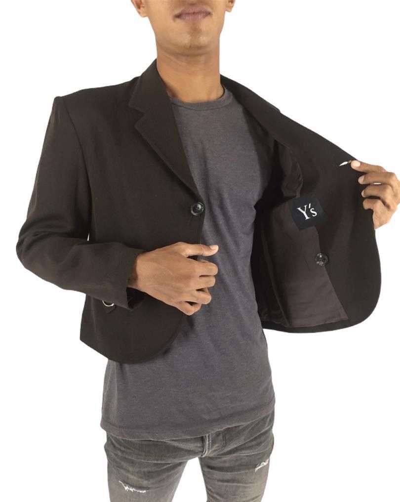 Yohji Yamamoto SS96 YOHJI YAMAMOTO CROPPED JACKET Size US M / EU 48-50 / 2 - 2 Thumbnail
