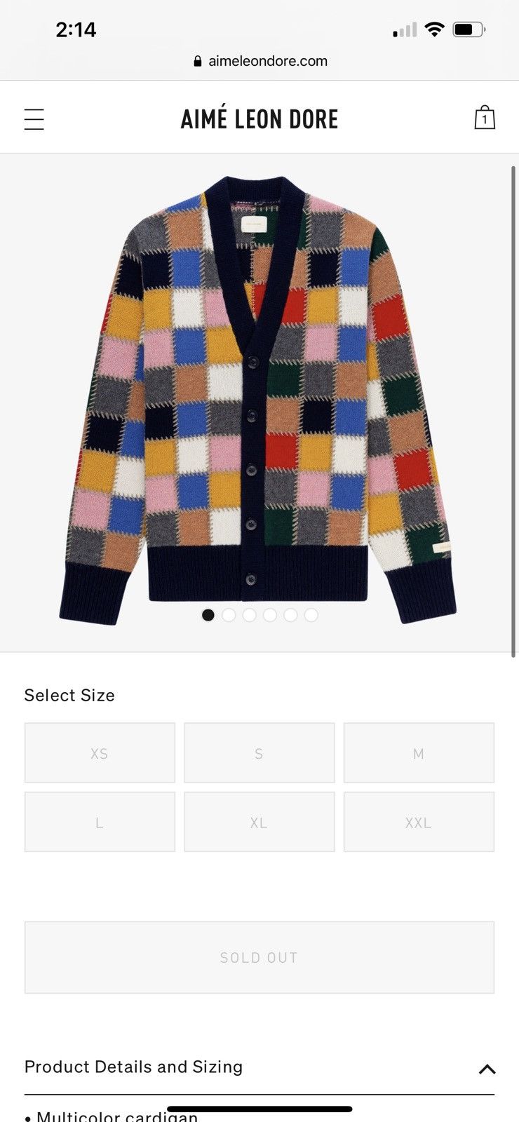 Aime Leon Dore Aime Leon Dore Quilted Patchwork Cardigan Size US M / EU 48-50 / 2 - 10 Thumbnail