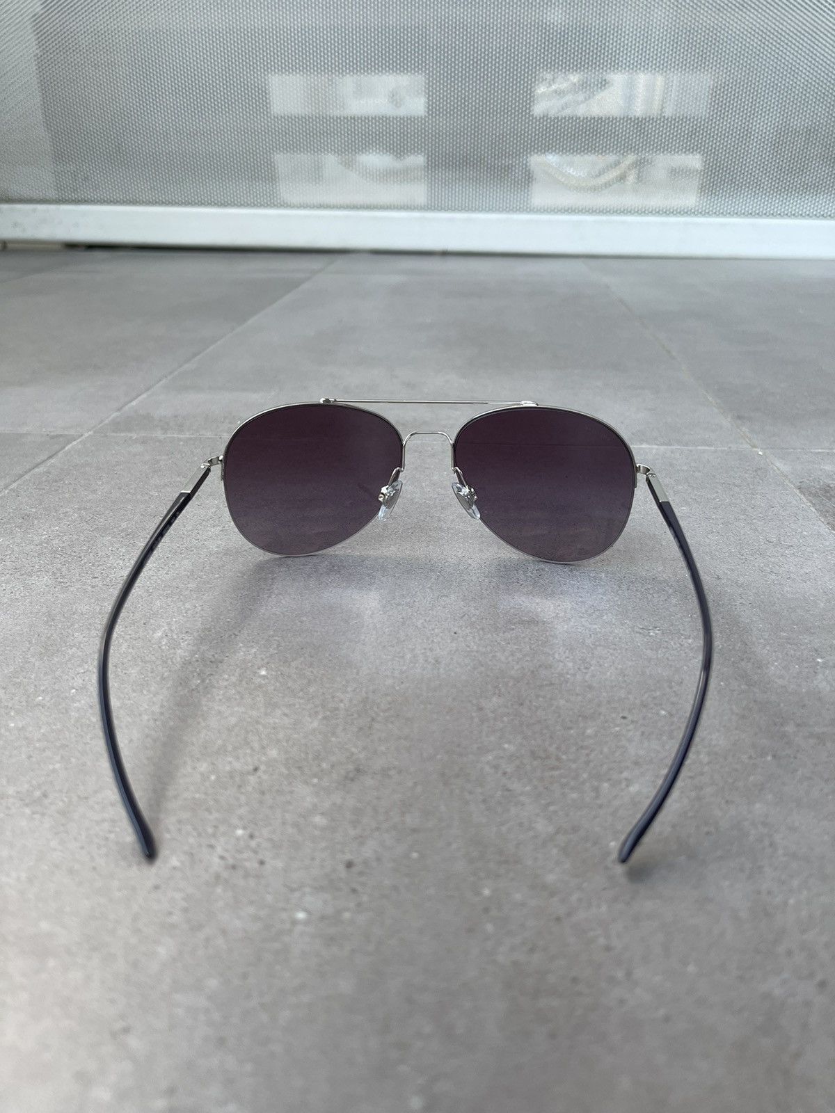 Emporio Armani Giorgio Armani AR6002 3015/8H SilverBlack Aviator Sunglasses Size ONE SIZE - 6 Thumbnail