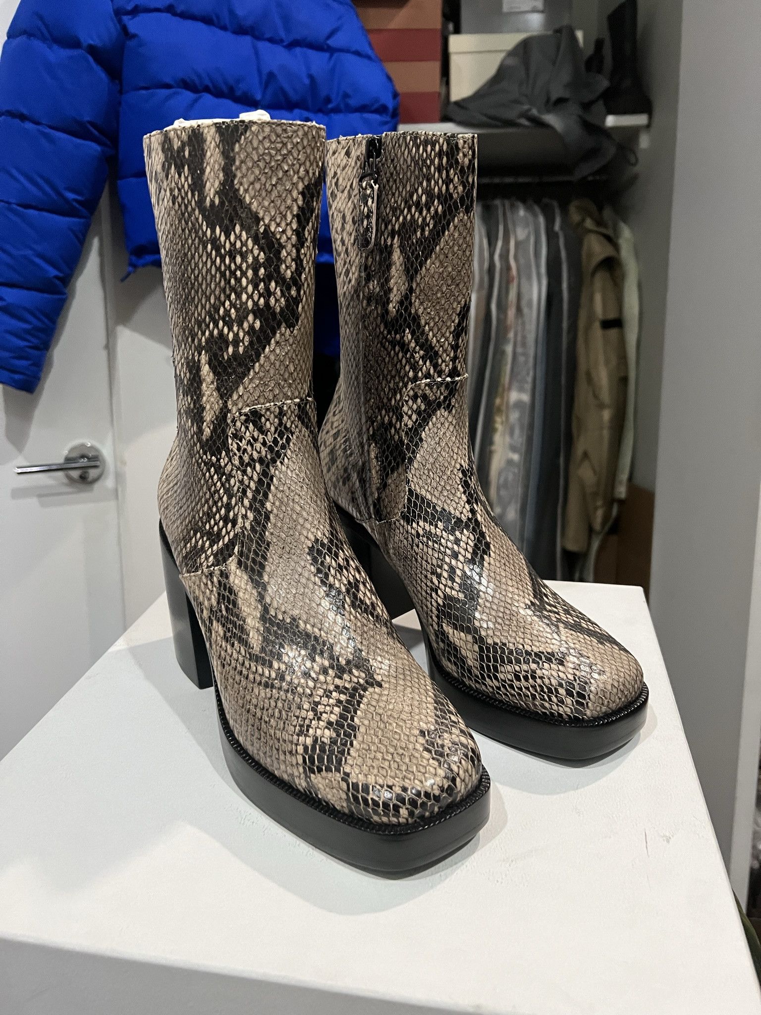 Balenciaga Balenciaga SS17 Snakeskin Platform Boots sz 41 Grailed