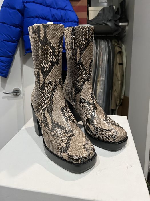 Balenciaga Balenciaga SS17 Snakeskin Platform Boots sz 41 | Grailed