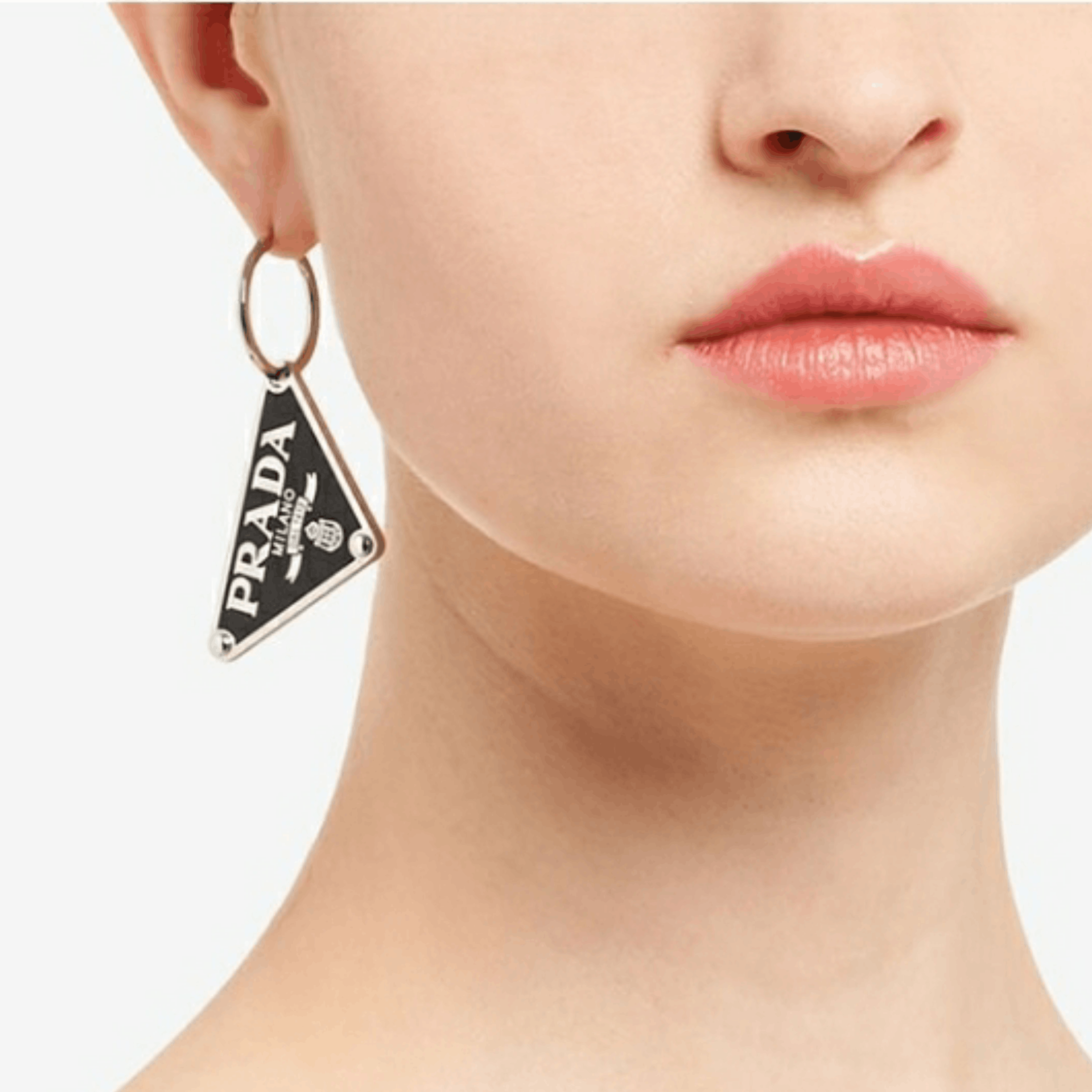 Other Pr*da New triangle women pair of earrings Size ONE SIZE - 3 Thumbnail