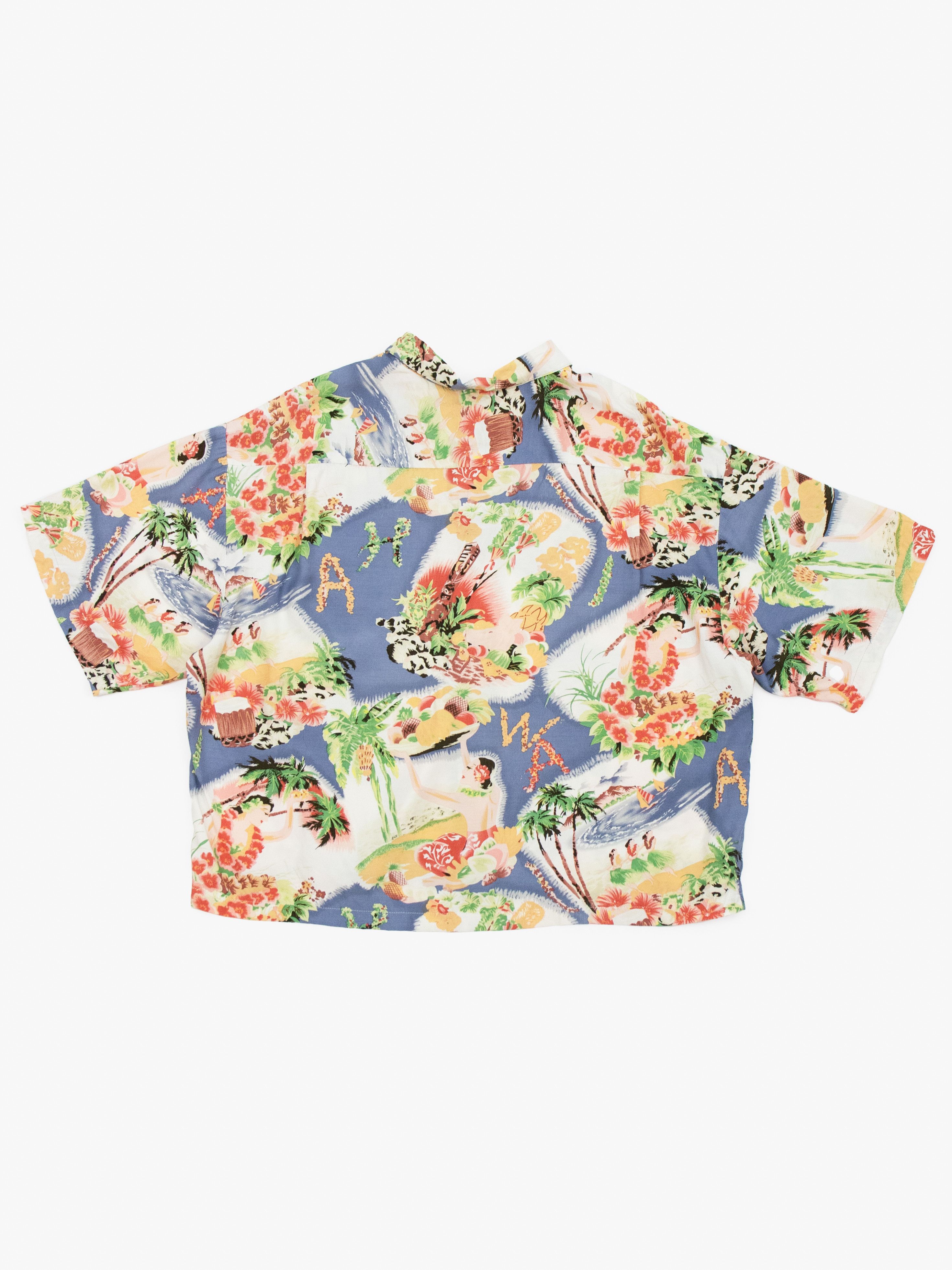 Vintage 60s Boxy Loop Collar Hawaiian Shirt Size US M / EU 48-50 / 2 - 2 Thumbnail