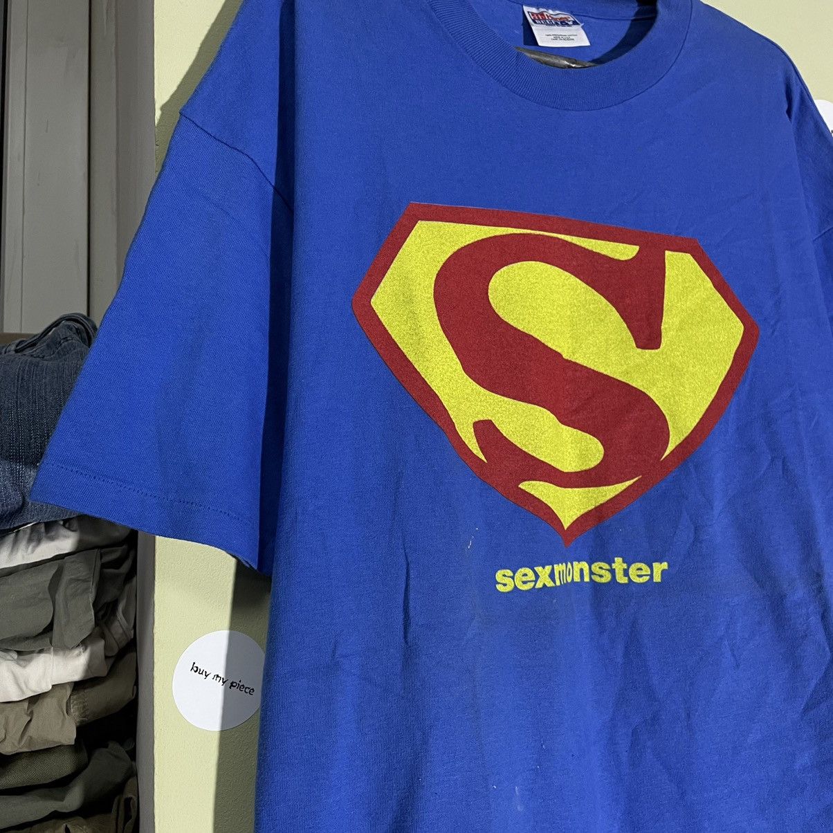 Vintage Vintage 90s Superman Graphic Tee Humor Streetwear Blue XL Size US XL / EU 56 / 4 - 4 Thumbnail