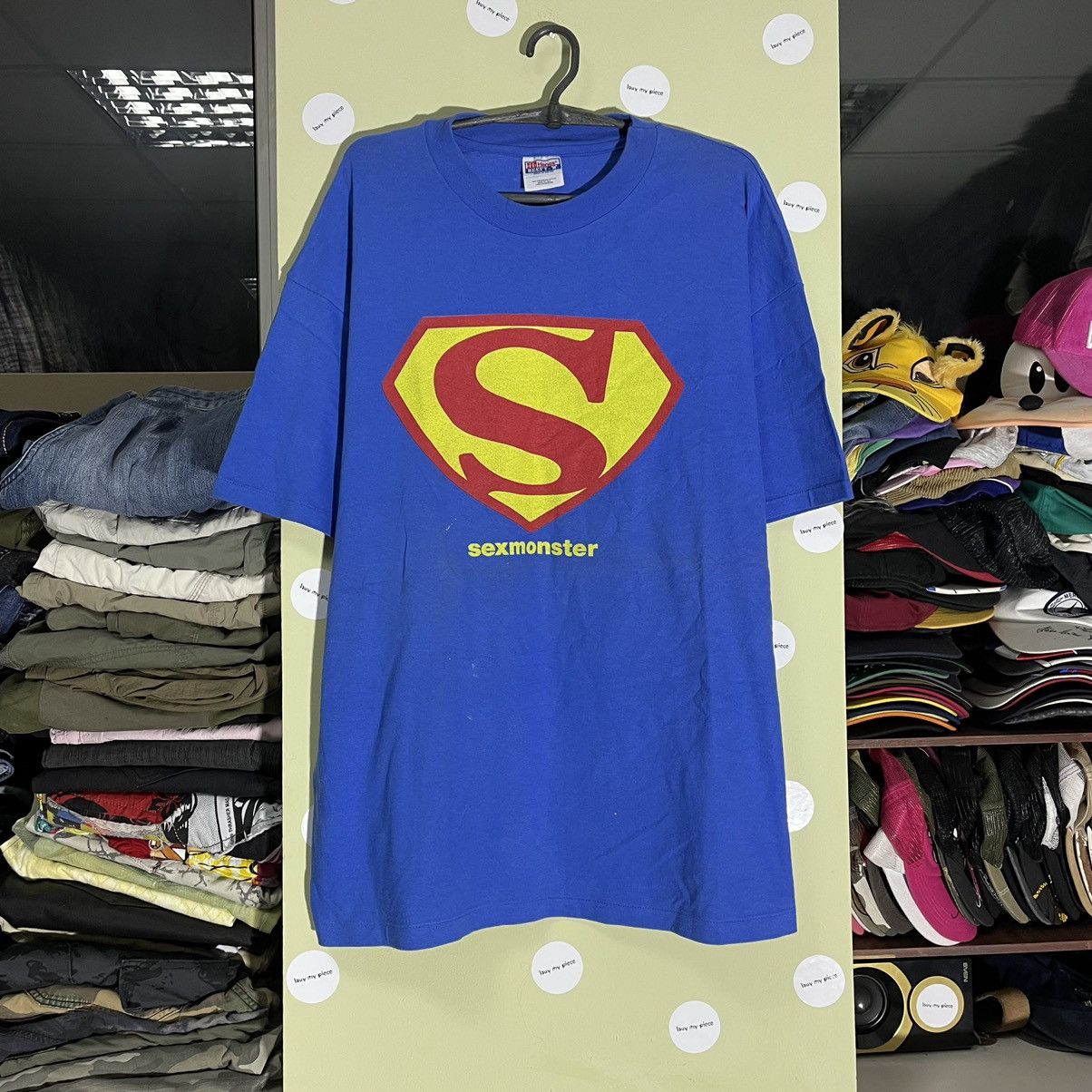 Vintage Vintage 90s Superman Graphic Tee Humor Streetwear Blue XL Size US XL / EU 56 / 4 - 1 Thumbnail