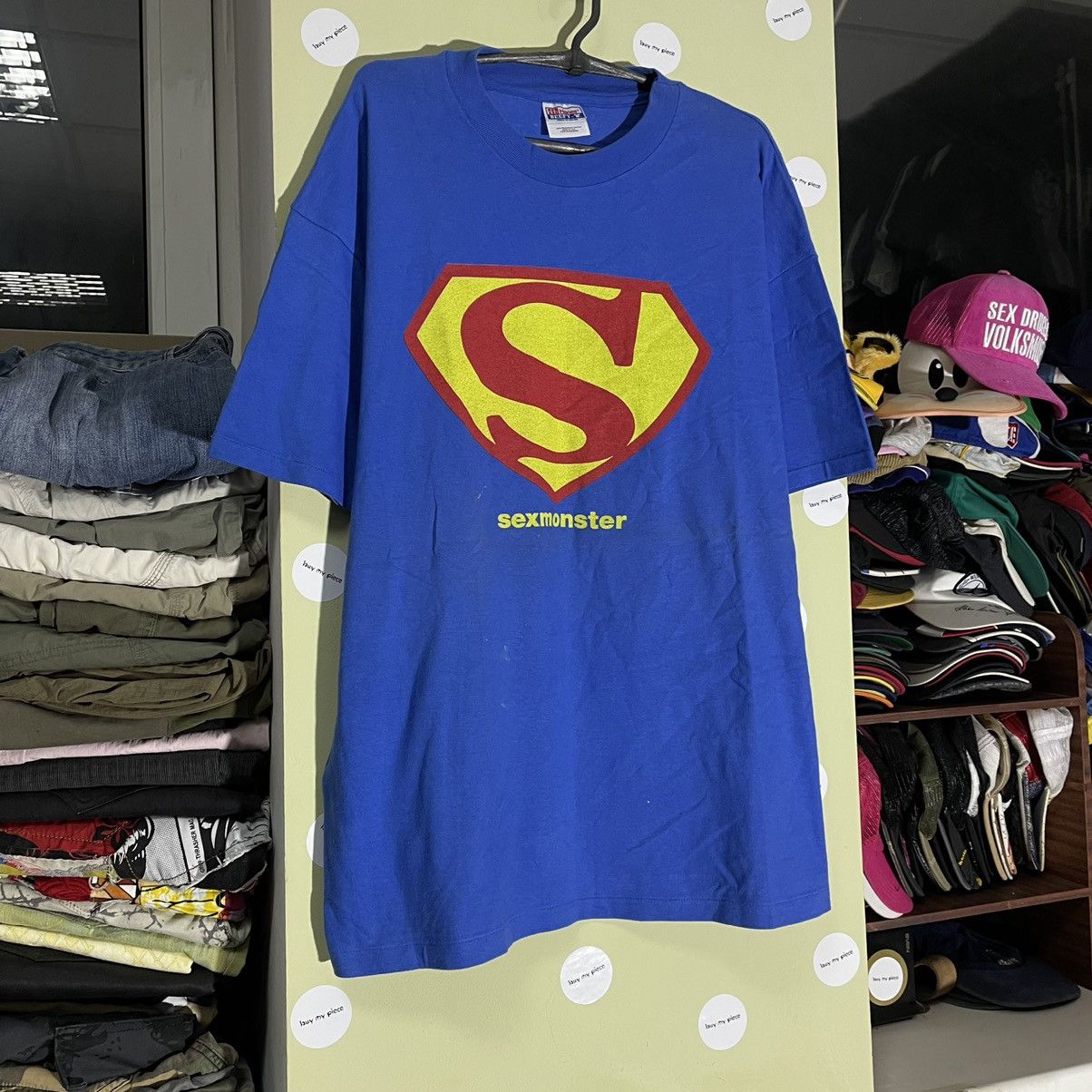 Vintage Vintage 90s Superman Graphic Tee Humor Streetwear Blue XL Size US XL / EU 56 / 4 - 2 Thumbnail