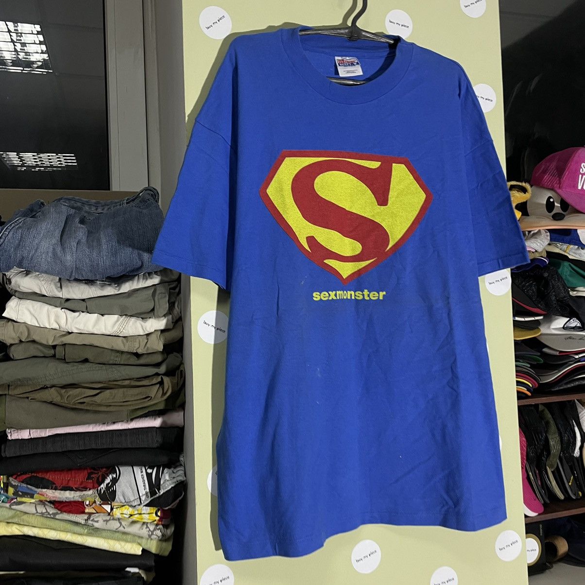 Vintage Vintage 90s Superman Graphic Tee Humor Streetwear Blue XL Size US XL / EU 56 / 4 - 3 Thumbnail
