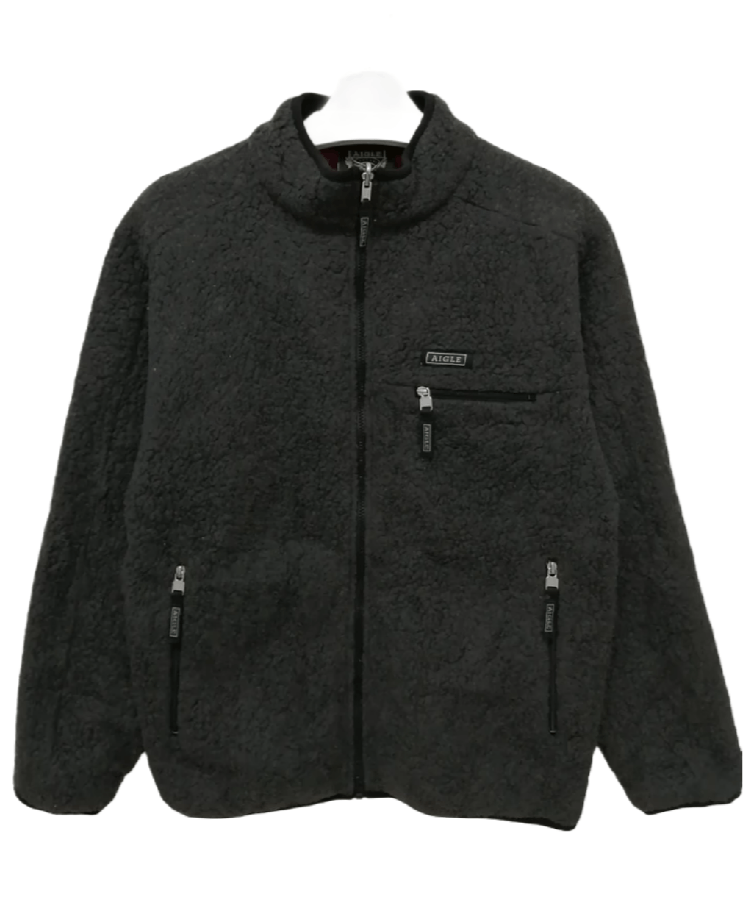 image of aigle Fleece Jacket in Grey, Men's (Size Small)