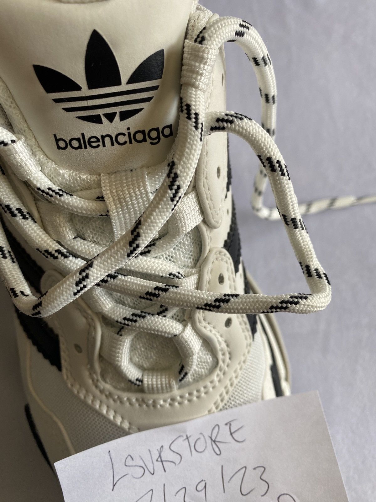 Adidas × Balenciaga Balenciaga adidas Triple S Sneaker White 42 9US Gently Used Size US 9 / EU 42 - 8 Thumbnail