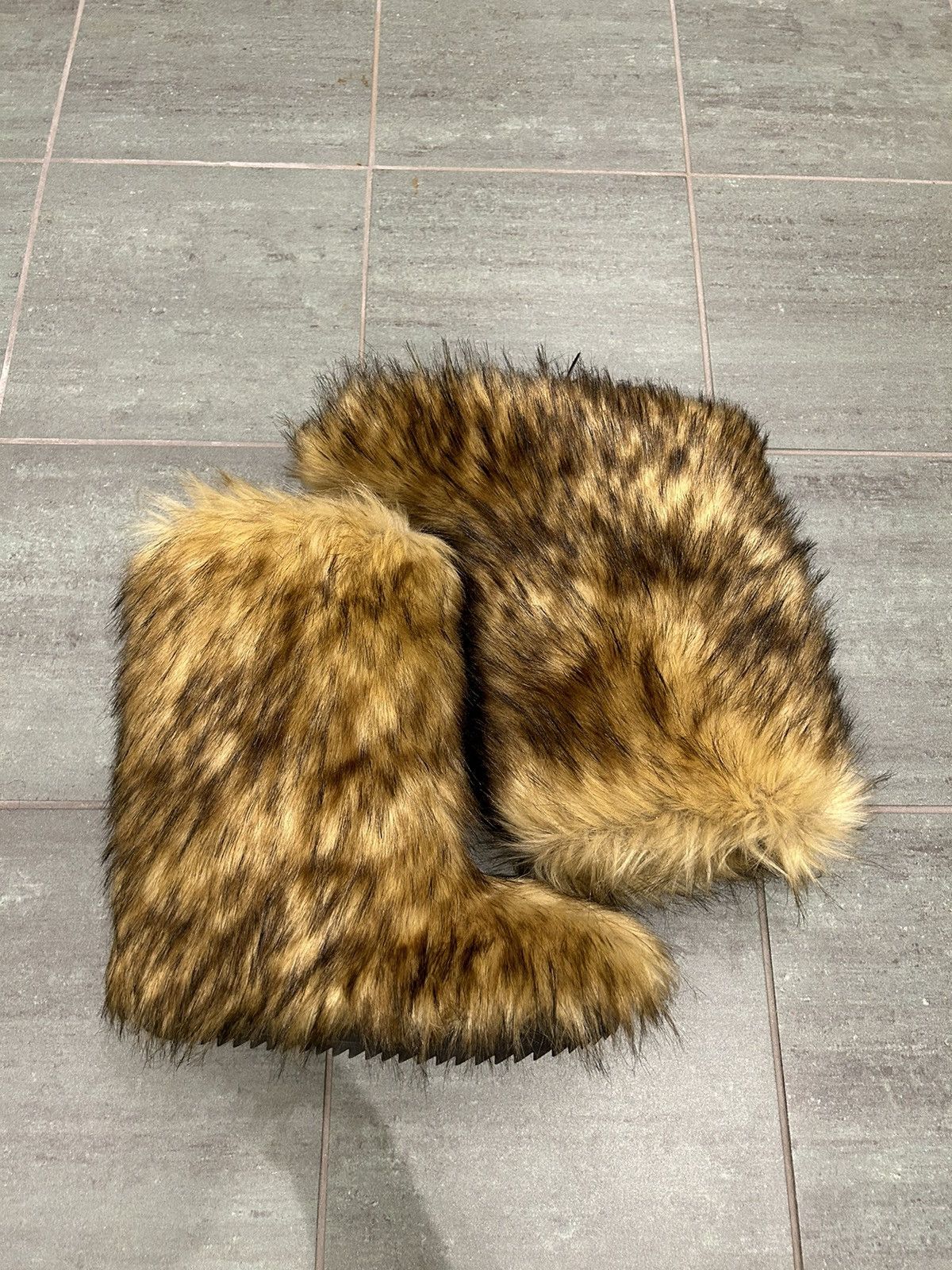 Celine *FINAL DROP* Celine Faux Fur Boots SS22 | Grailed