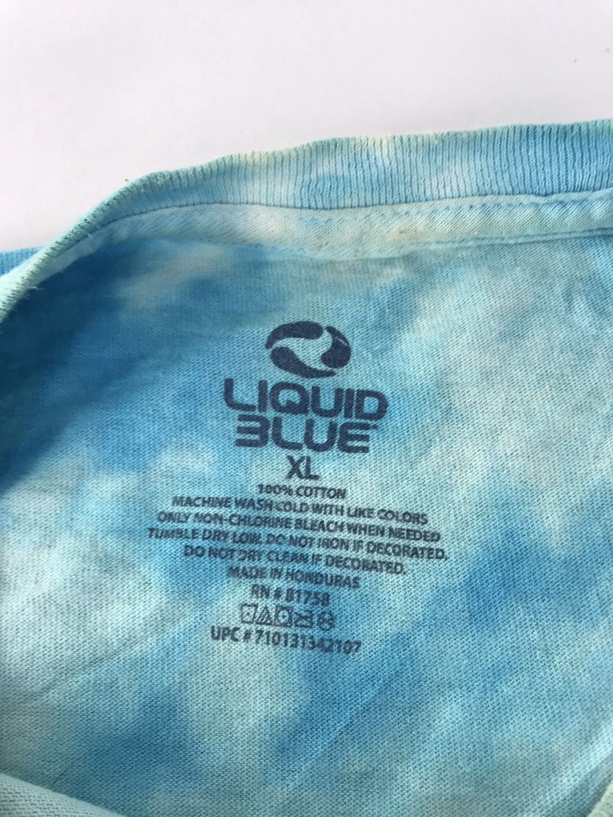 Liquid Blue Alice in Wonderland Tee Hookah Psychedelic All Over Tie Dye Size US XL / EU 56 / 4 - 6 Thumbnail