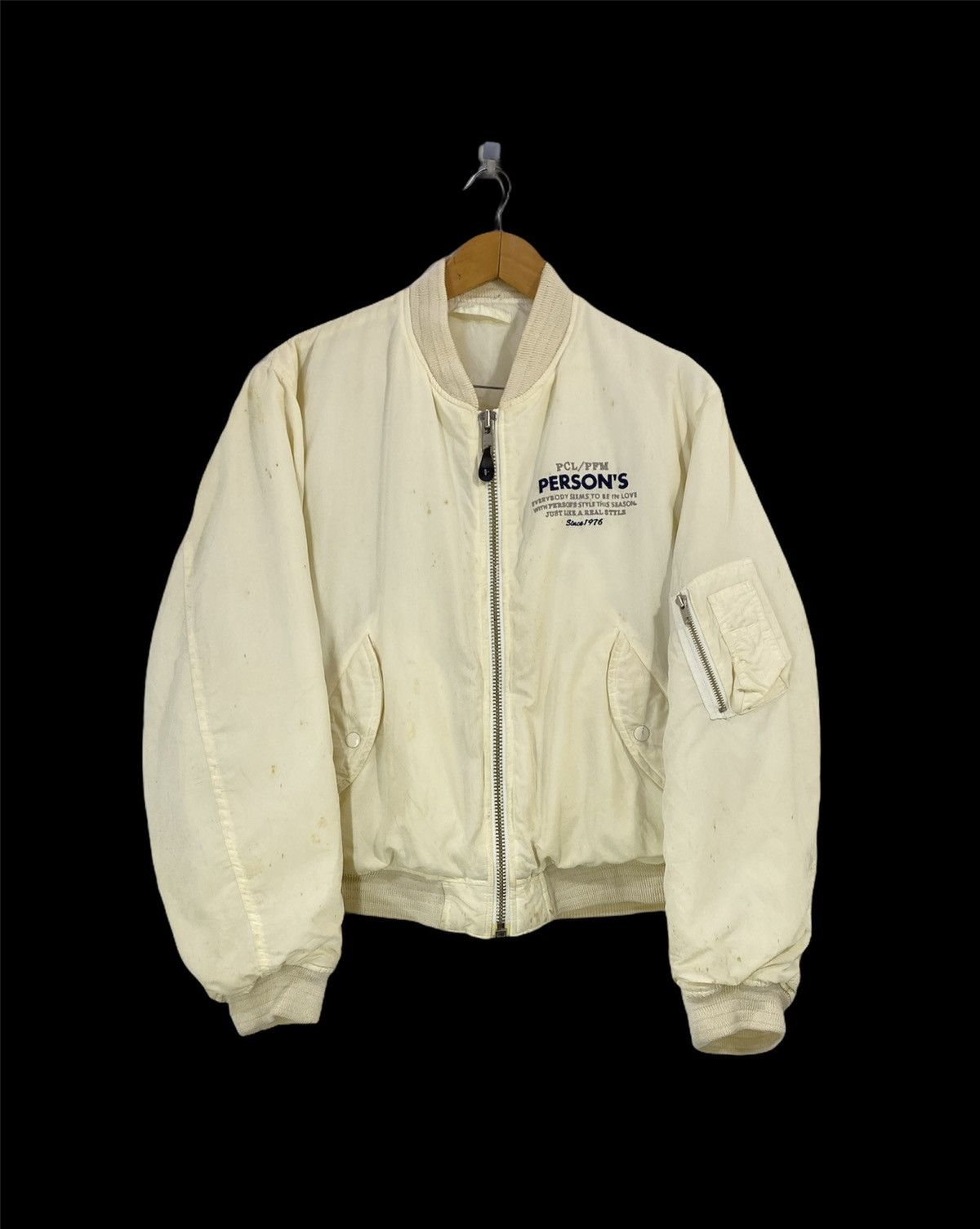 PERSON'S Vintage Person’s Ma-1 Bomber Jacket Special Design Rare Size US M / EU 48-50 / 2 - 2 Thumbnail