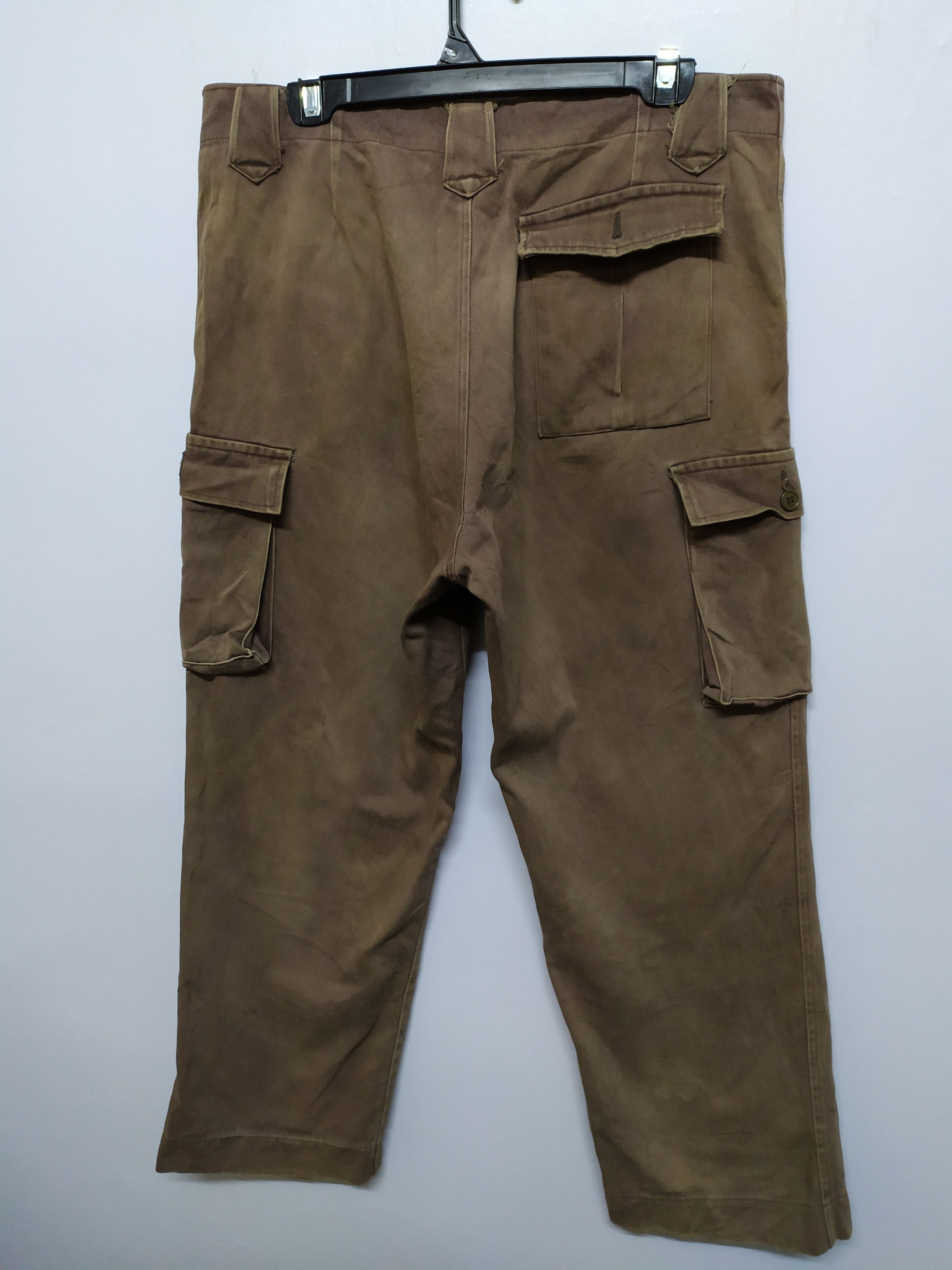 Japanese Brand JAPANESE BRAND FADED BROWN BAGGY WORKWEAR CARGO PANTS Size US 34 / EU 50 - 4 Thumbnail