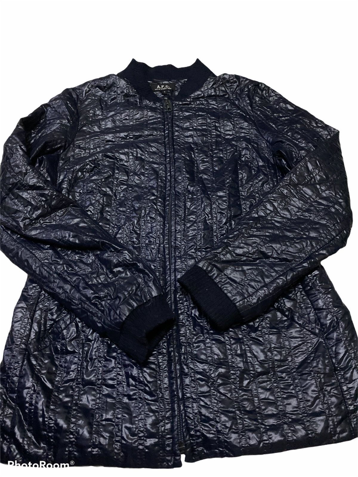 A.P.C. A.P.C. Quilted Jacket Dark Blue Nice Design Size US S / EU 44-46 / 1 - 5 Thumbnail