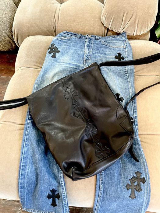 Chrome Hearts Chrome Hearts XL Leather Cross Bag Luggage NEW Backpack