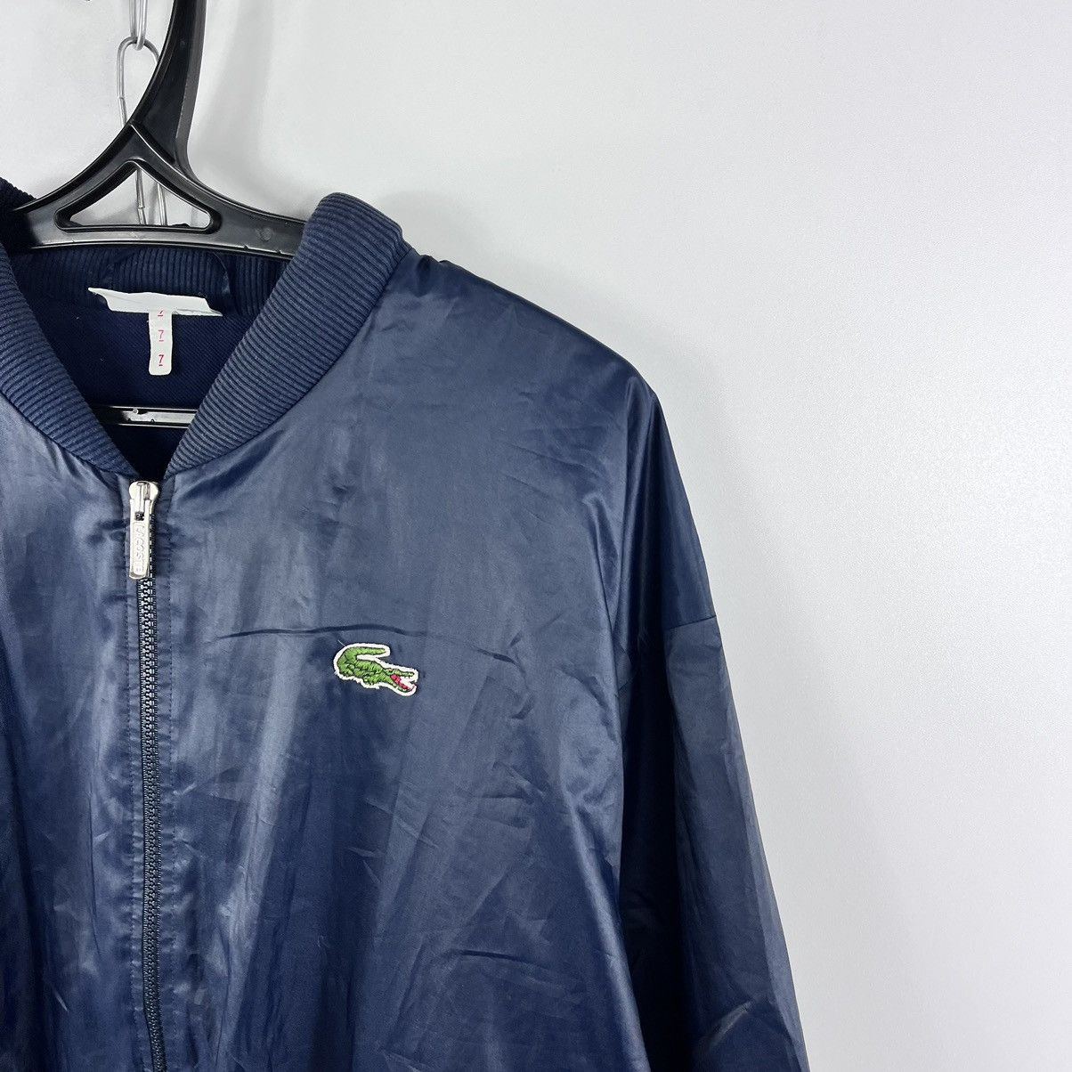 Lacoste × Vintage Vtg Lacoste Nylon Bomber Jacket Embroidery Logo Navy Size XL Size US XL / EU 56 / 4 - 3 Thumbnail
