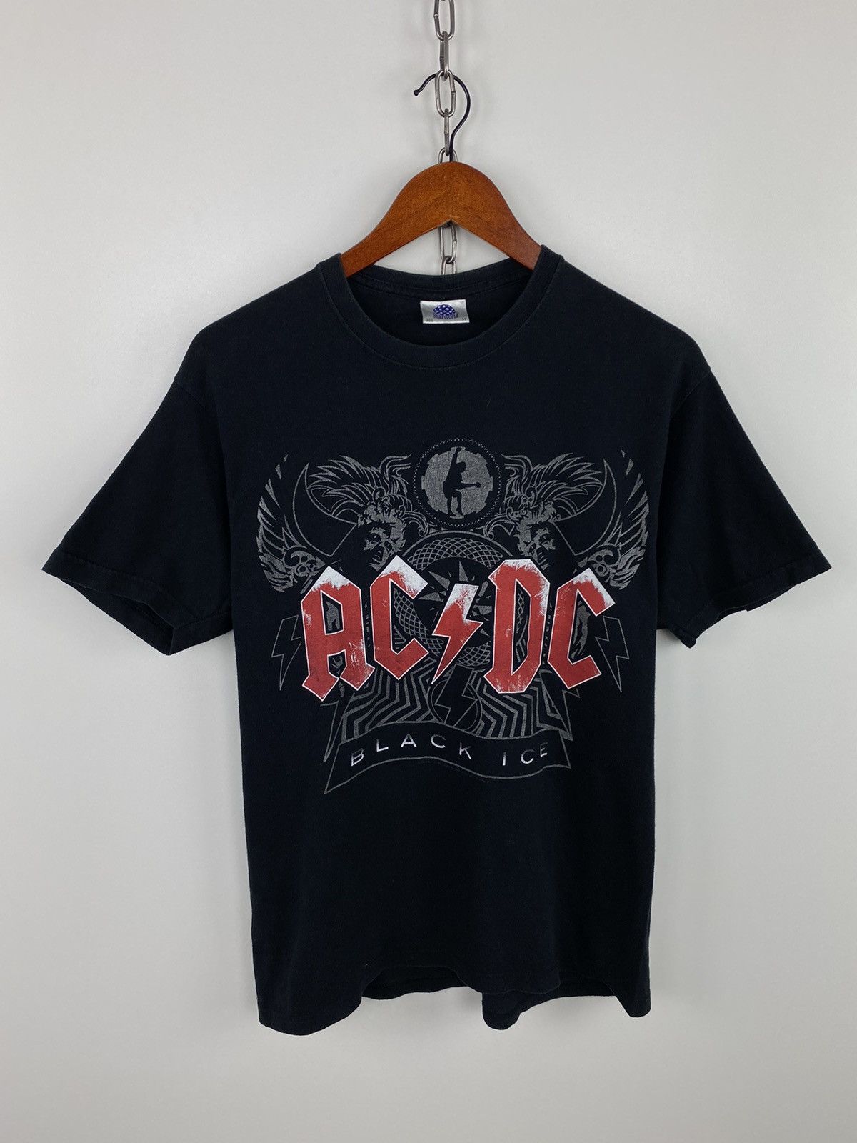AC/DC × Band Tees × Vintage Vintage 2000’s AC/DC Black Ice T-Shirt Black Size M Size US M / EU 48-50 / 2 - 1 Thumbnail